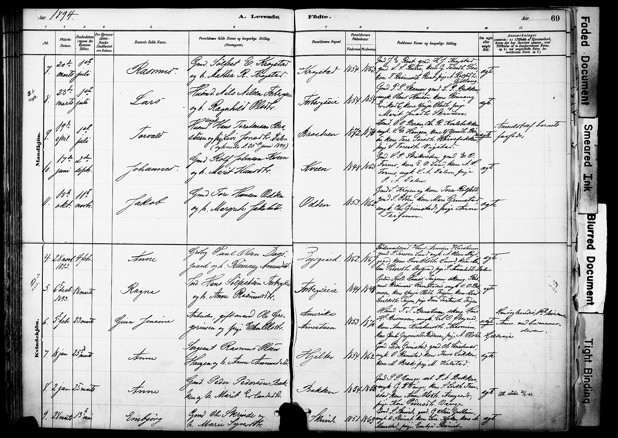 Skjåk prestekontor, SAH/PREST-072/H/Ha/Haa/L0003: Parish register (official) no. 3, 1880-1907, p. 69