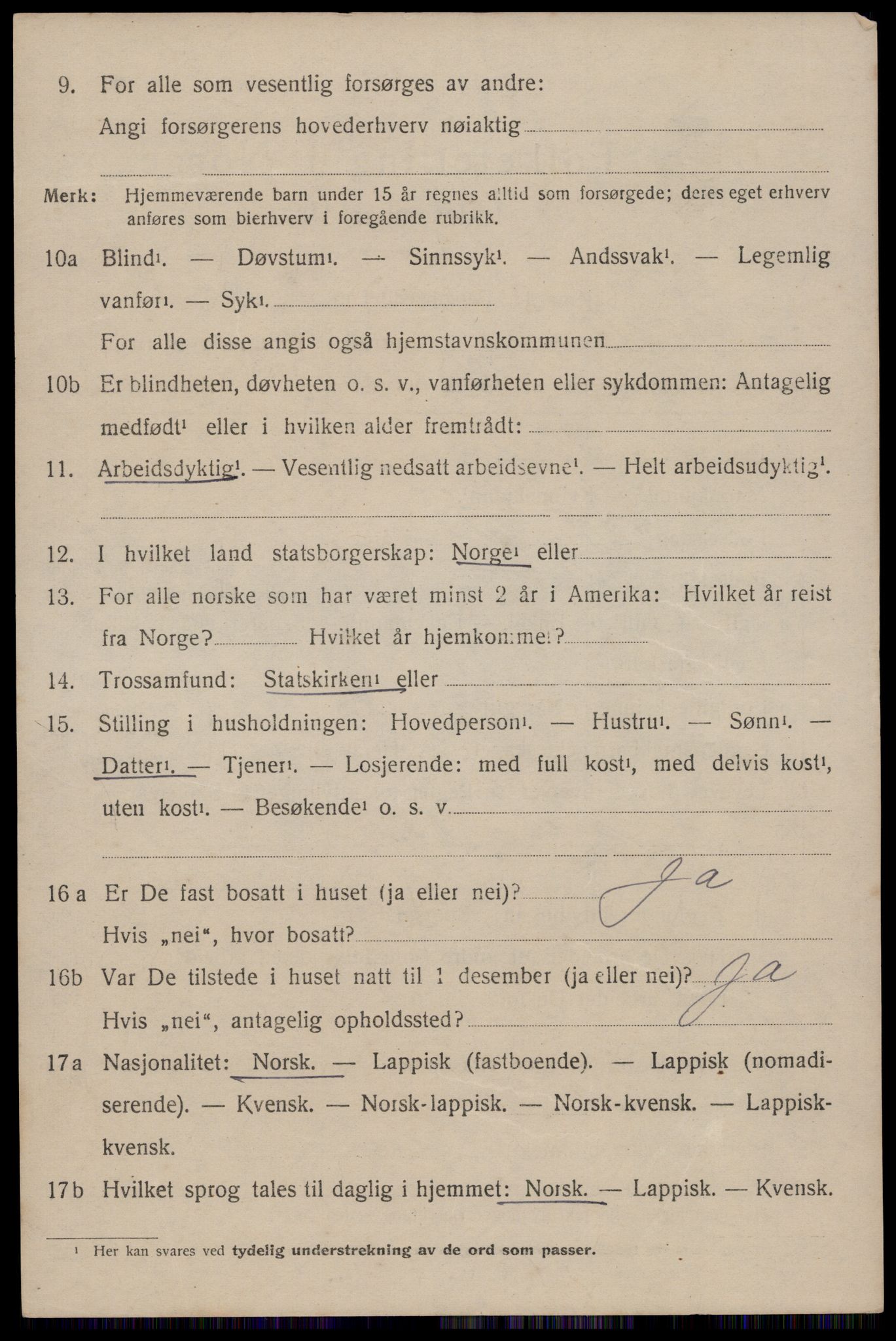 SAT, 1920 census for Buksnes, 1920, p. 5072