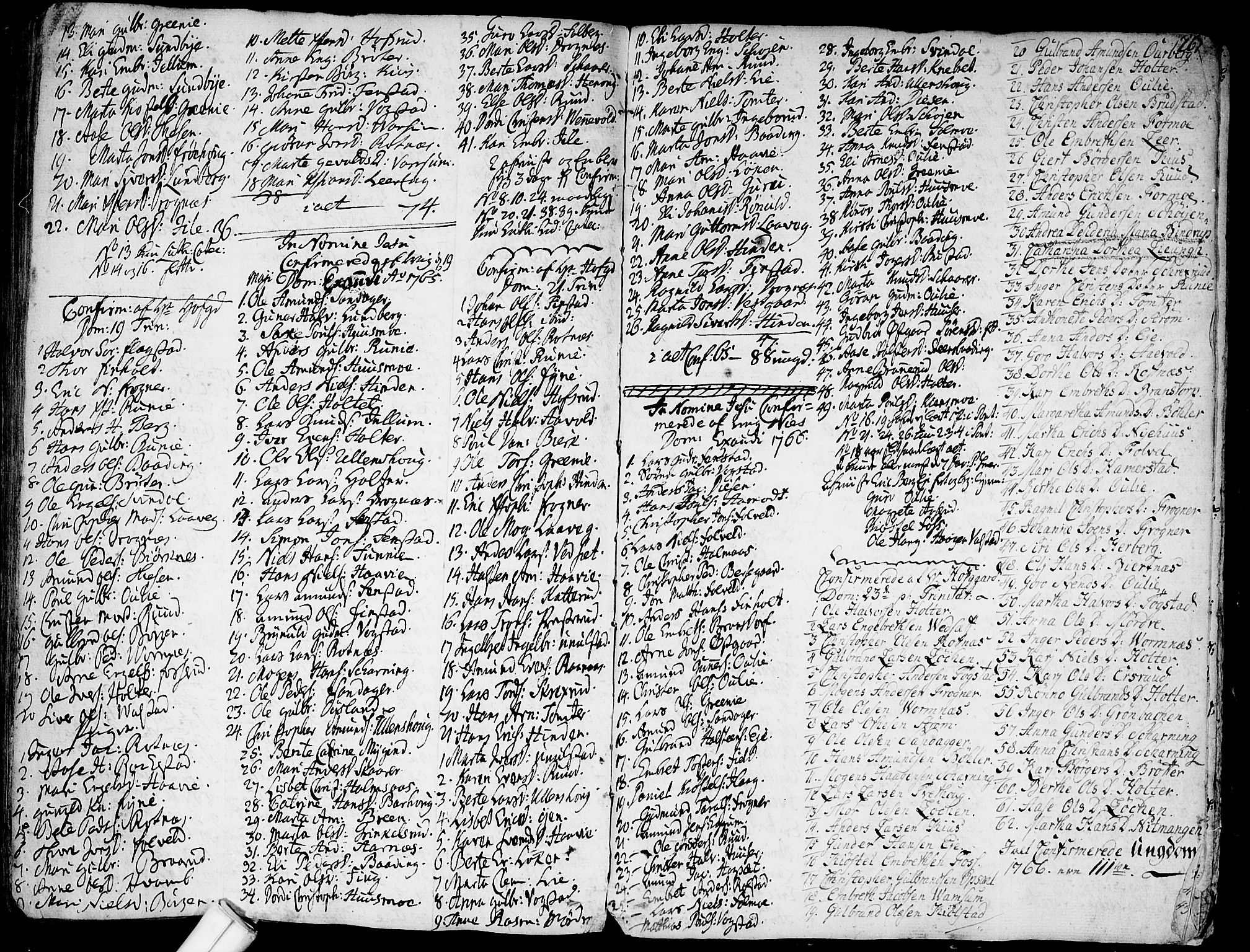 Nes prestekontor Kirkebøker, SAO/A-10410/F/Fa/L0003: Parish register (official) no. I 3, 1734-1781, p. 261