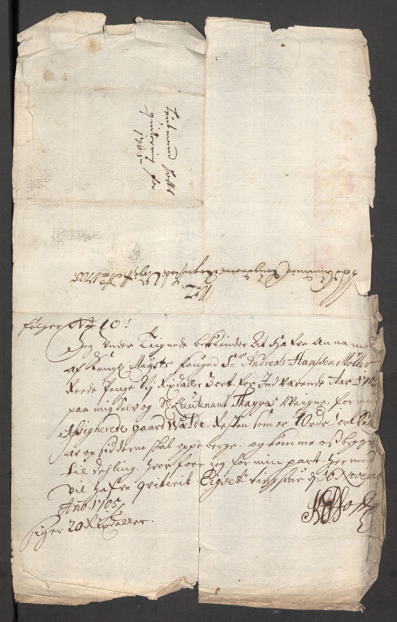 Rentekammeret inntil 1814, Reviderte regnskaper, Fogderegnskap, RA/EA-4092/R54/L3560: Fogderegnskap Sunnmøre, 1704-1705, p. 436