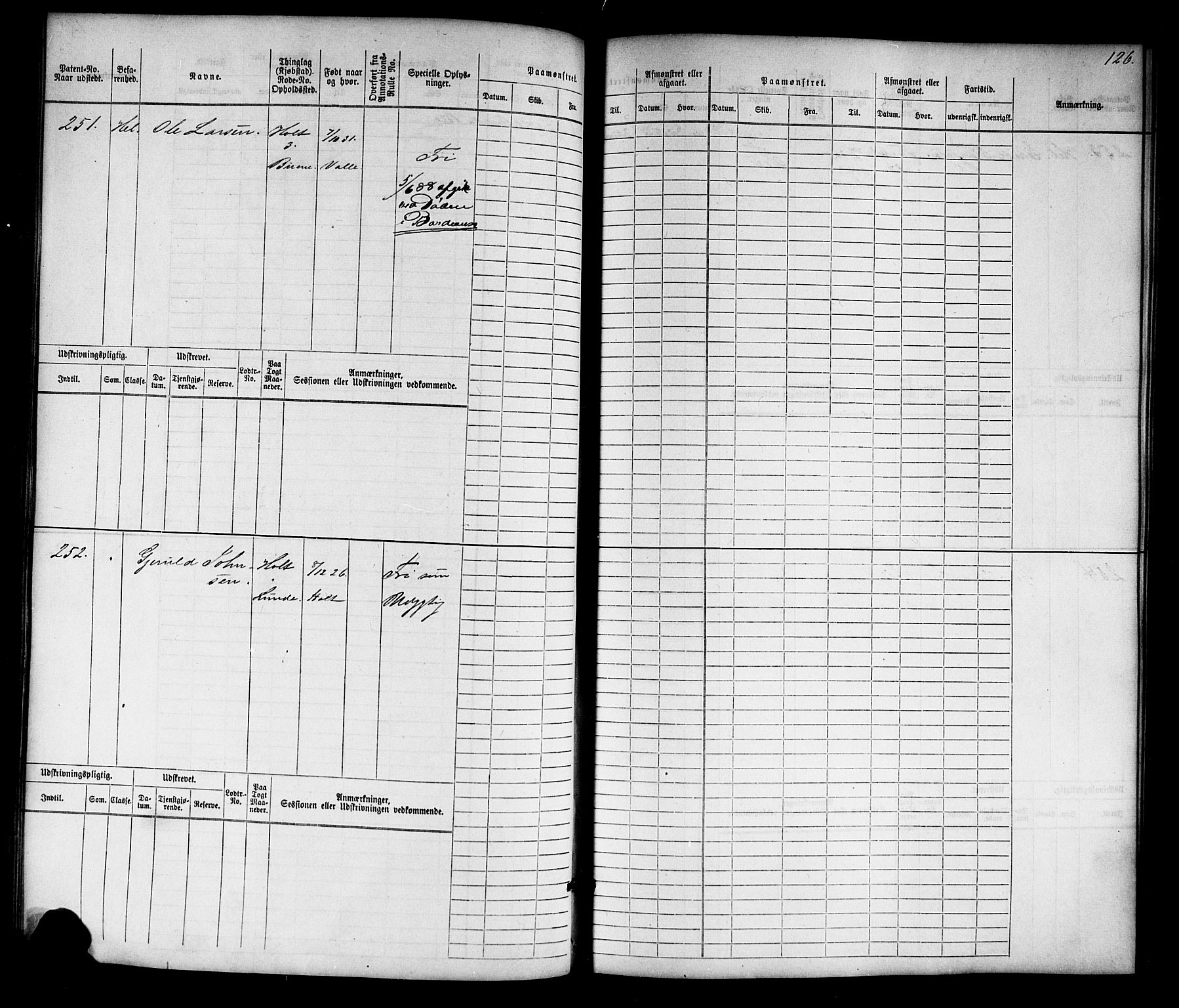 Tvedestrand mønstringskrets, AV/SAK-2031-0011/F/Fb/L0015: Hovedrulle nr 1-766, U-31, 1869-1900, p. 130