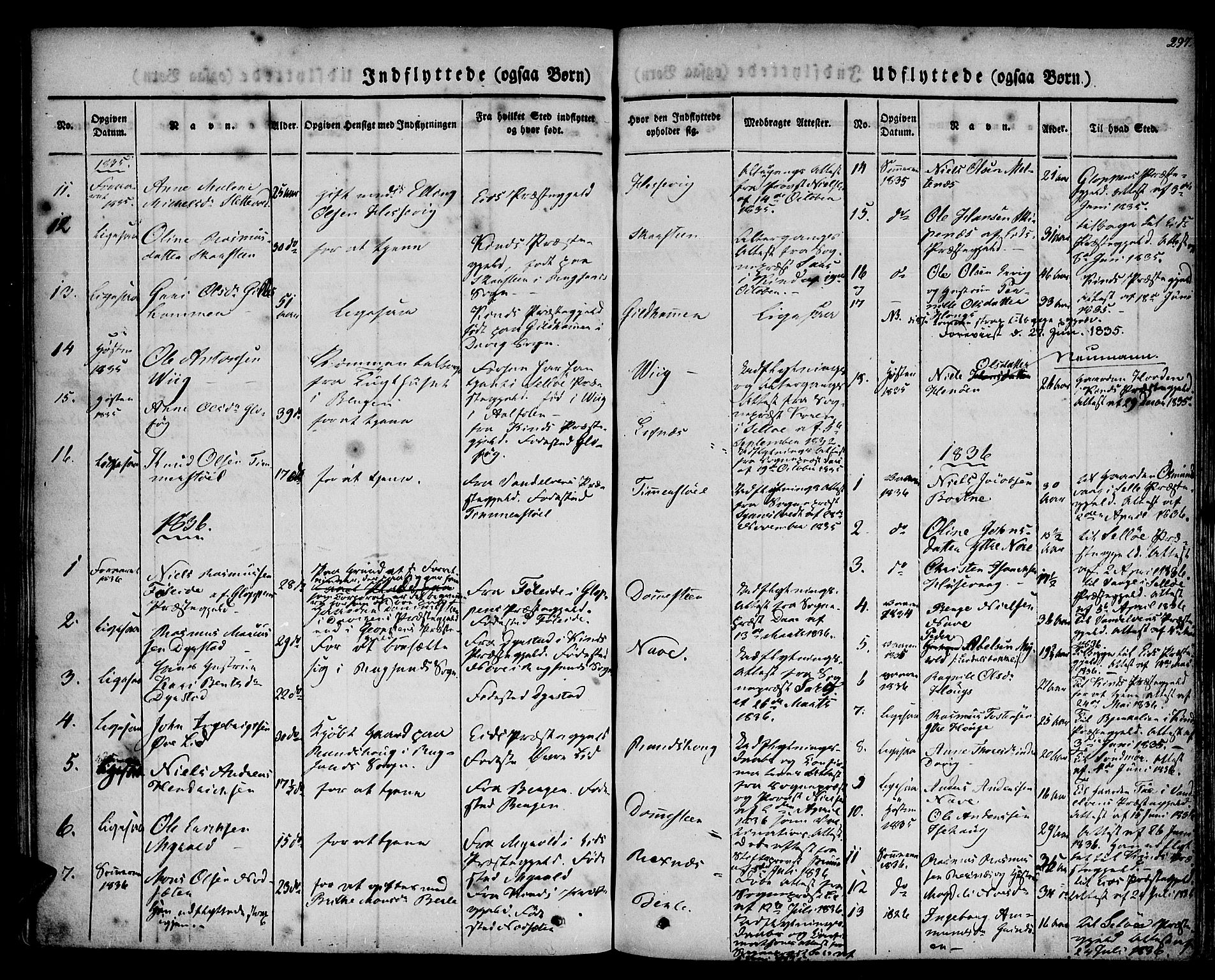 Davik sokneprestembete, AV/SAB-A-79701/H/Haa/Haaa/L0004: Parish register (official) no. A 4, 1830-1849, p. 297