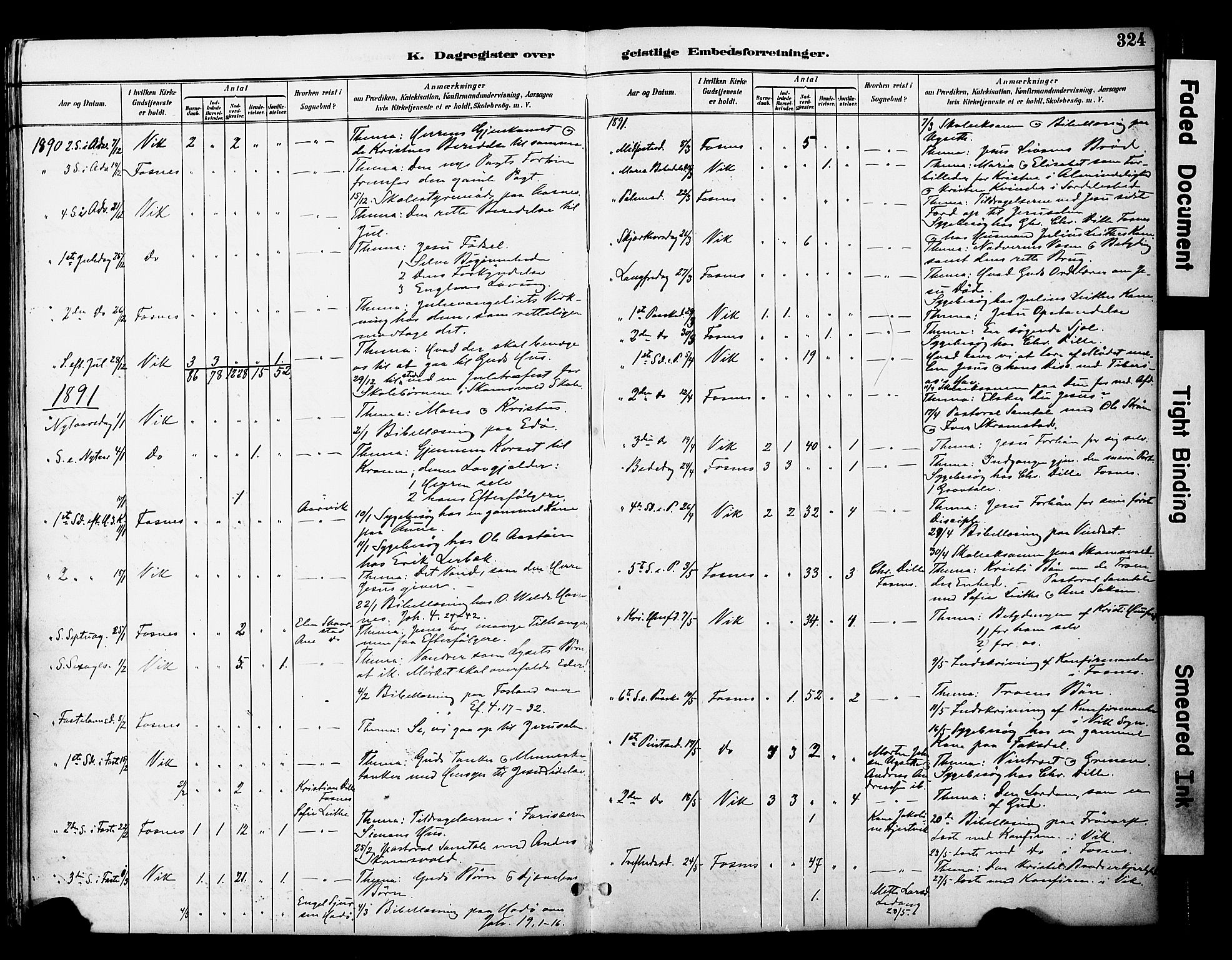 Ministerialprotokoller, klokkerbøker og fødselsregistre - Nord-Trøndelag, SAT/A-1458/774/L0628: Parish register (official) no. 774A02, 1887-1903, p. 324