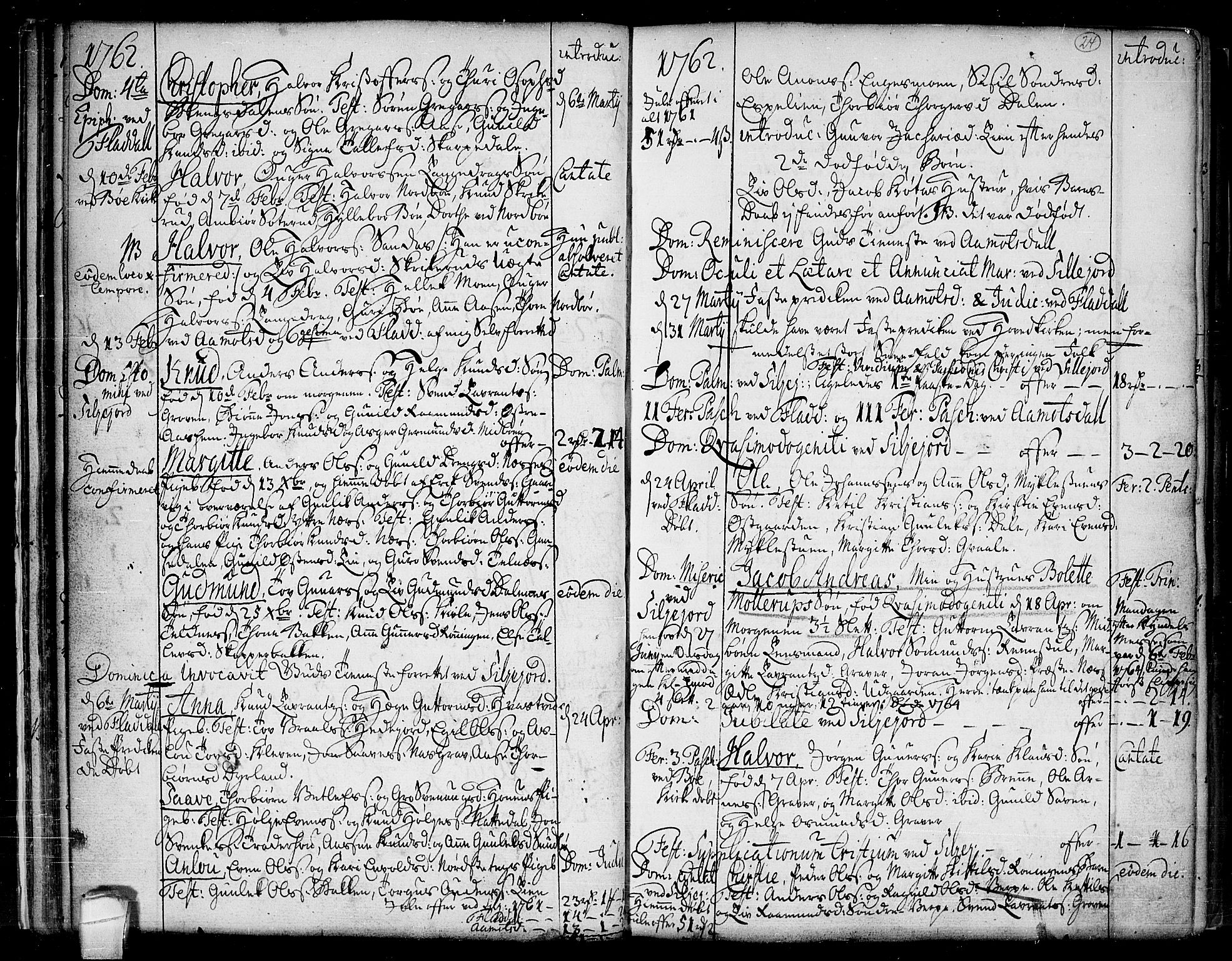 Seljord kirkebøker, AV/SAKO-A-20/F/Fa/L0007: Parish register (official) no. I 7, 1755-1800, p. 24