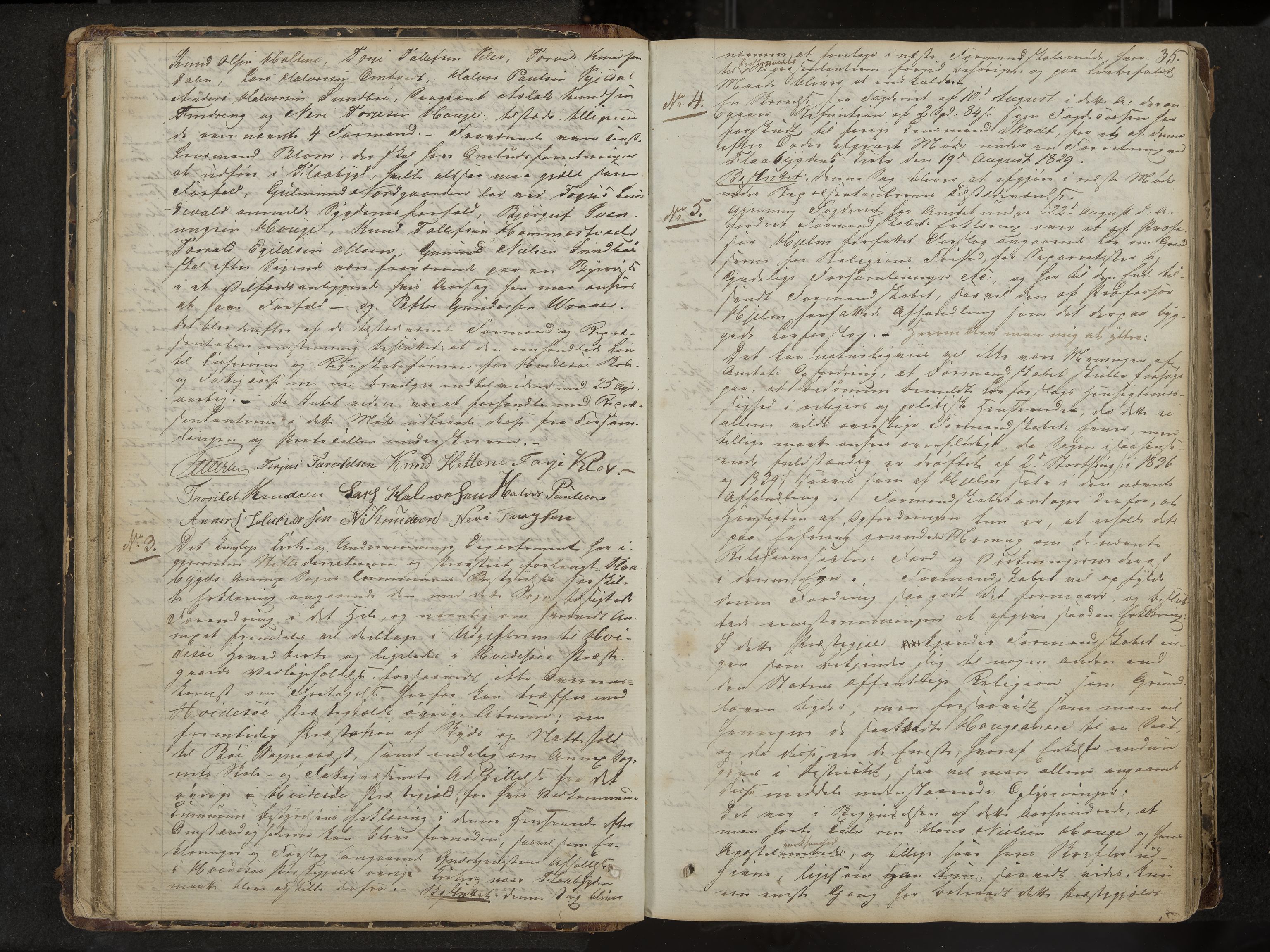 Kviteseid formannskap og sentraladministrasjon, IKAK/0829021/A/Aa/L0001: Møtebok med register, 1837-1866, p. 35