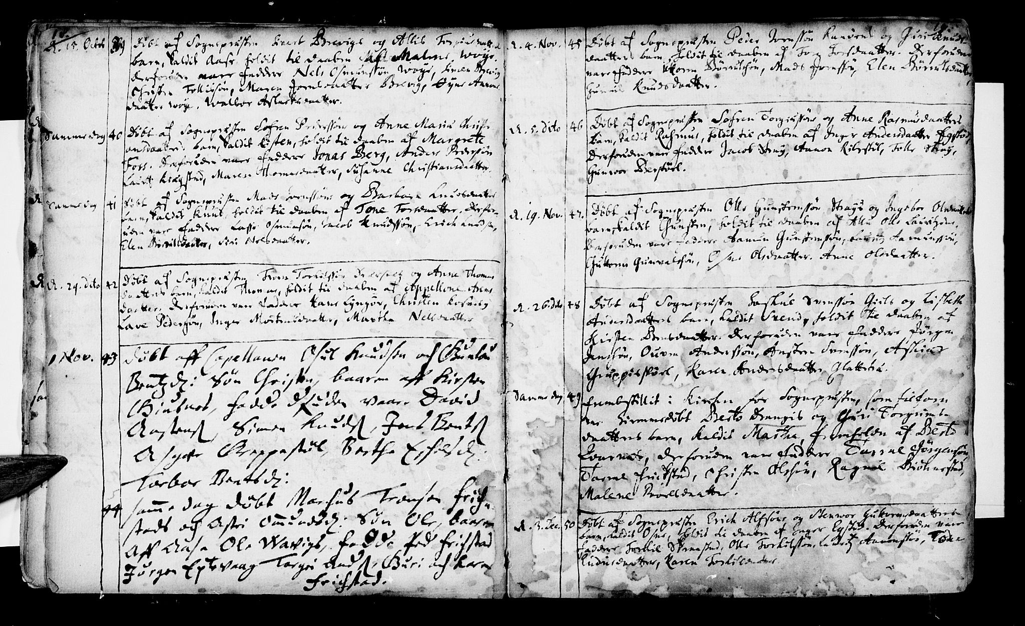 Oddernes sokneprestkontor, SAK/1111-0033/F/Fa/Faa/L0001: Parish register (official) no. A 1, 1692-1718, p. 18-19