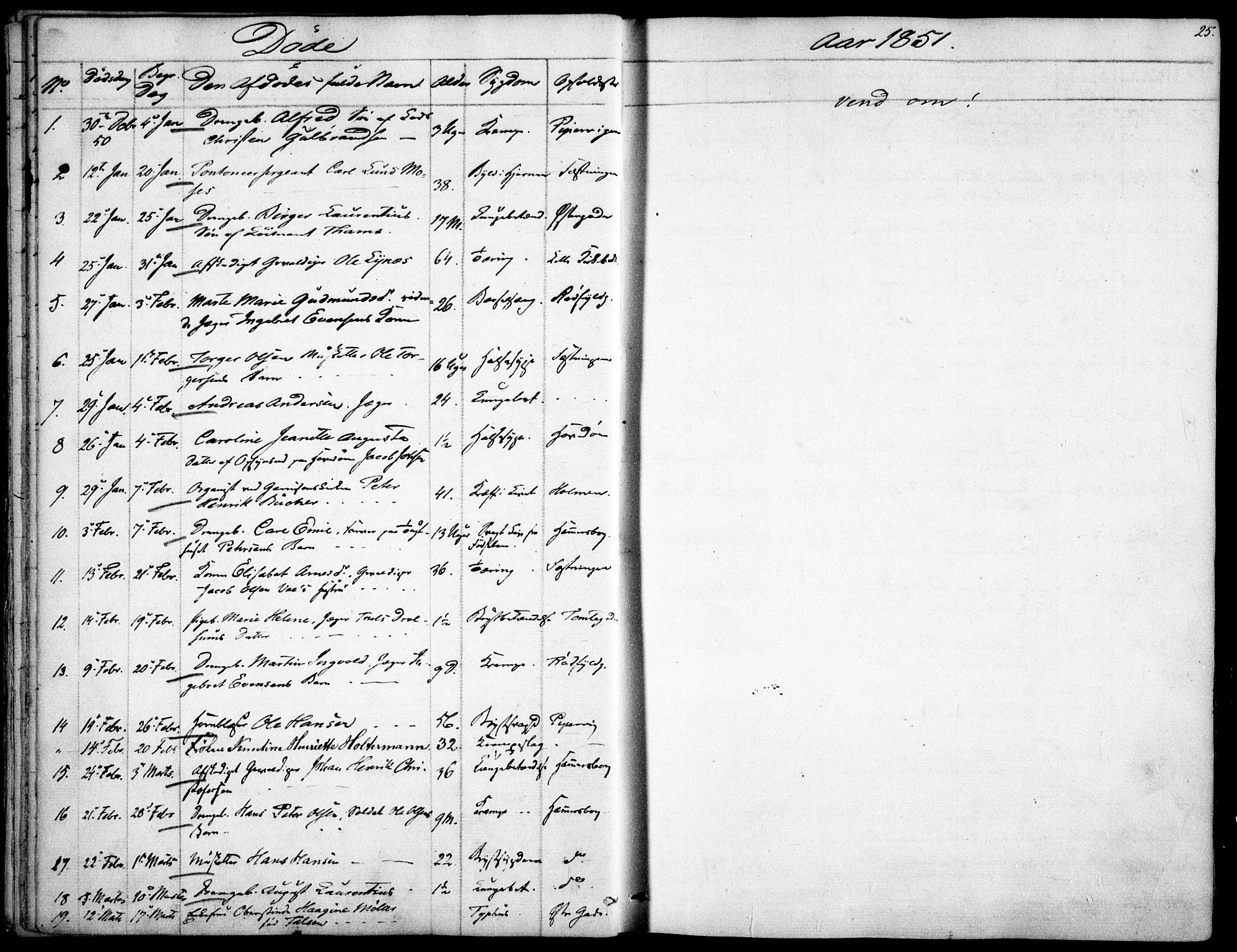 Garnisonsmenigheten Kirkebøker, AV/SAO-A-10846/F/Fa/L0009: Parish register (official) no. 9, 1842-1859, p. 25