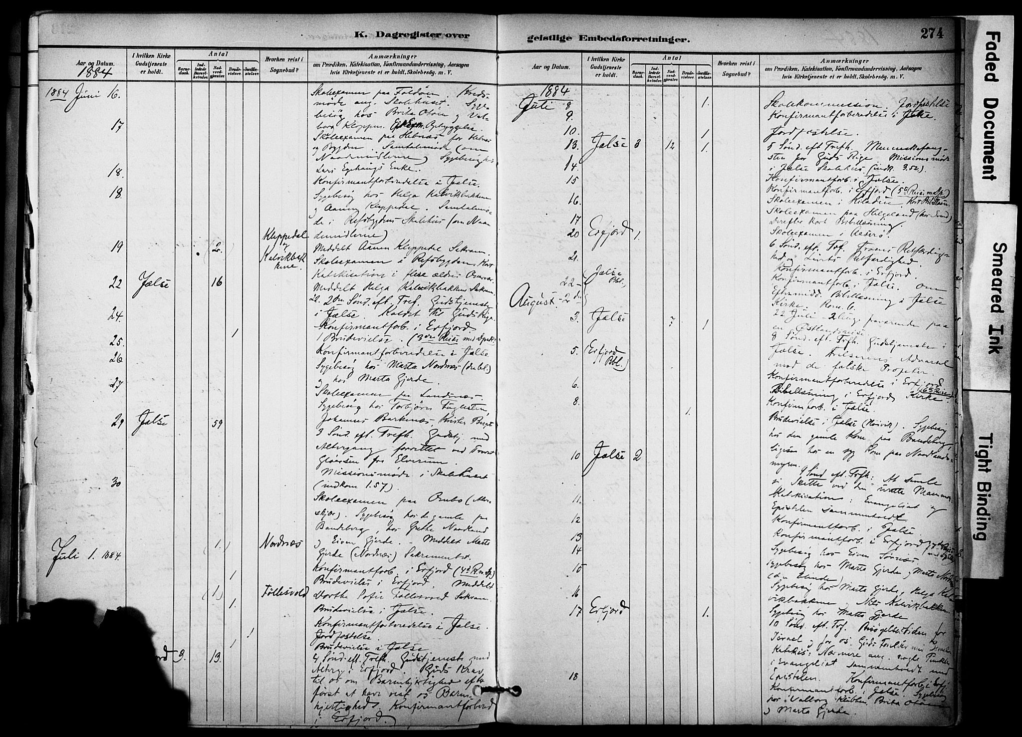 Jelsa sokneprestkontor, AV/SAST-A-101842/01/IV: Parish register (official) no. A 10, 1884-1906, p. 275