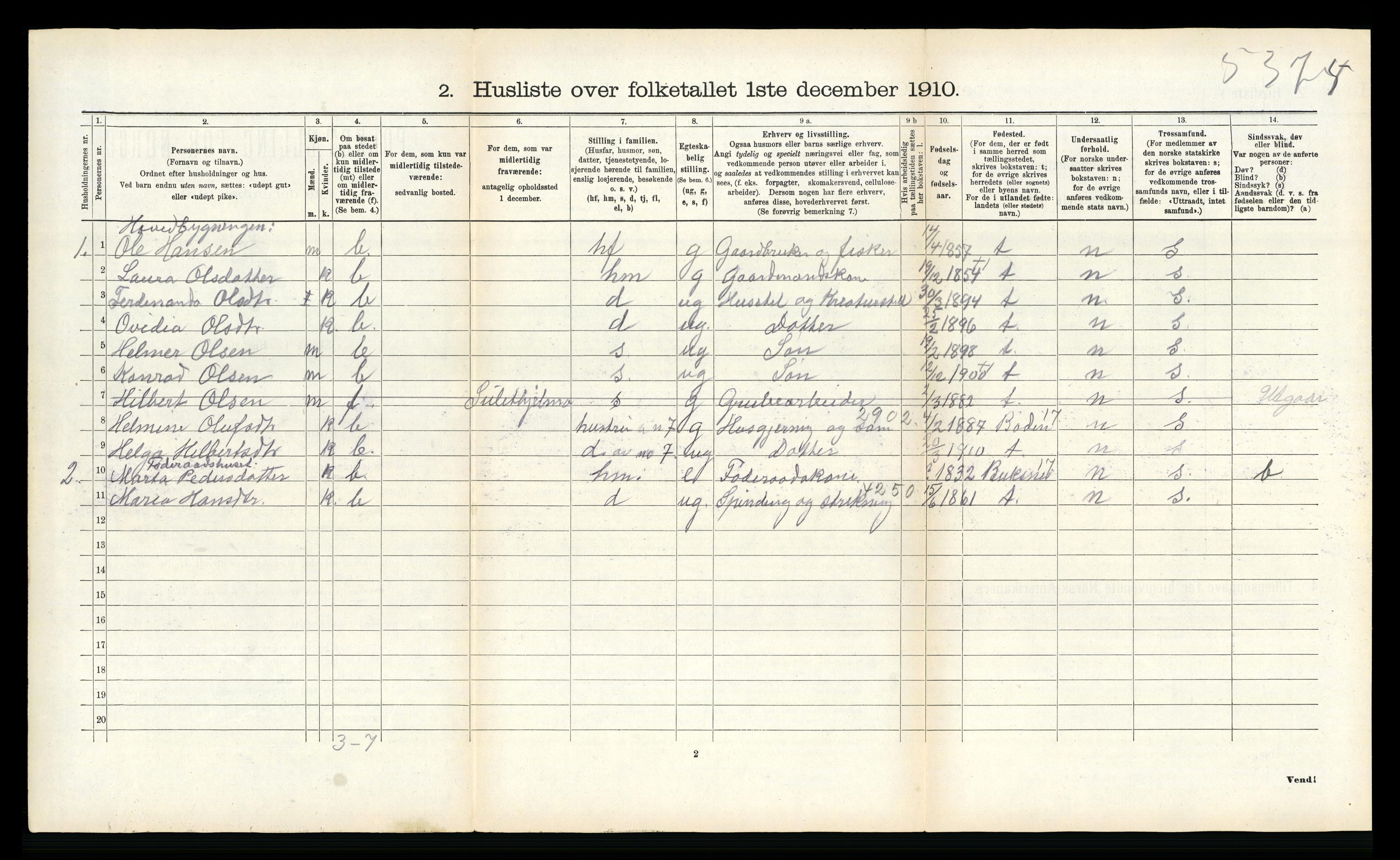 RA, 1910 census for Borge, 1910, p. 570