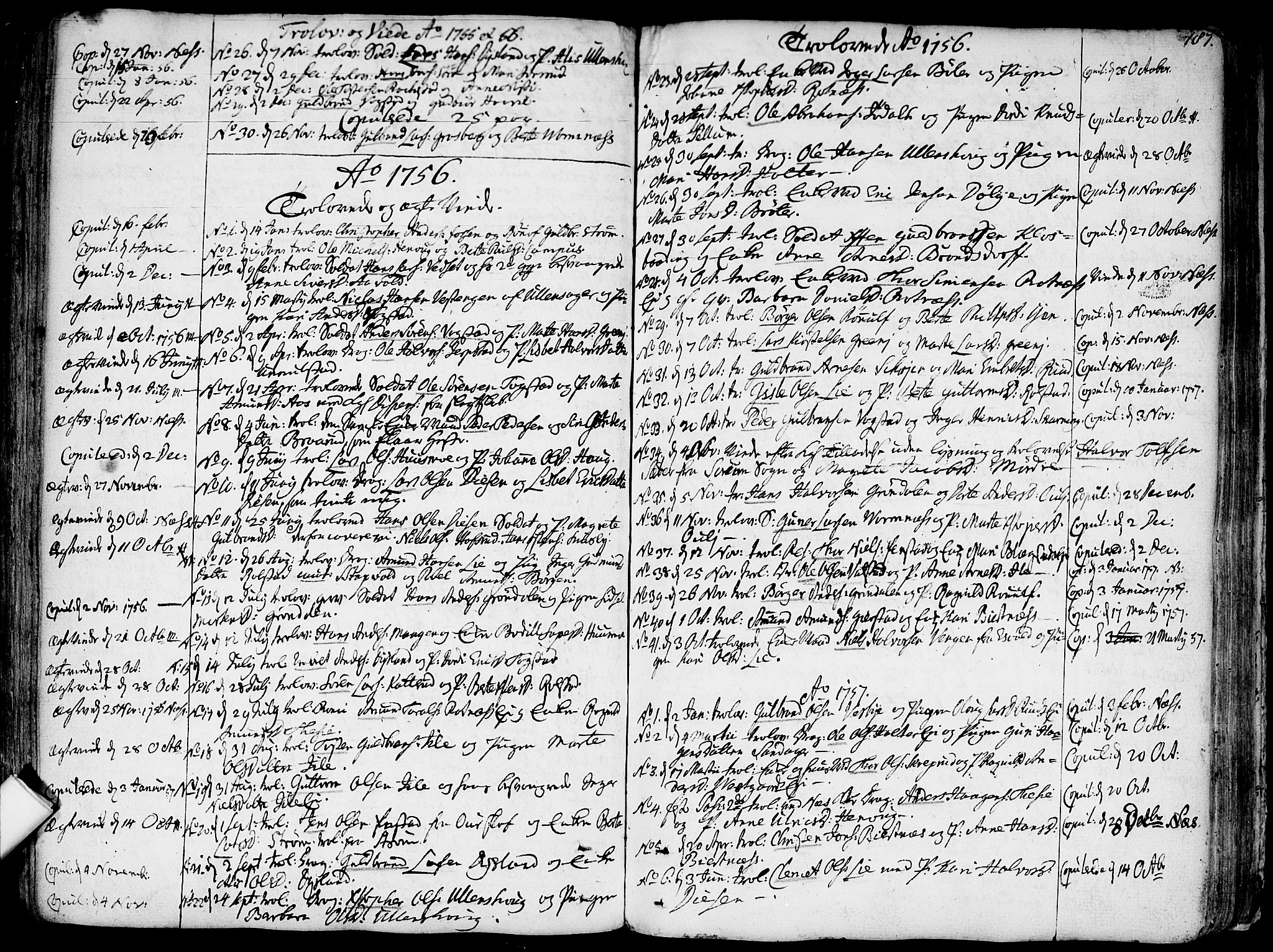 Nes prestekontor Kirkebøker, SAO/A-10410/F/Fa/L0003: Parish register (official) no. I 3, 1734-1781, p. 187