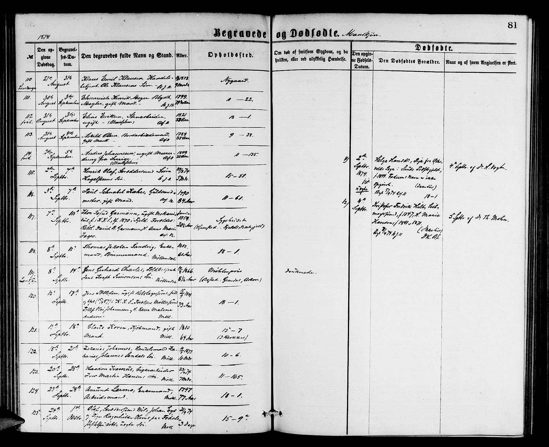 Domkirken sokneprestembete, AV/SAB-A-74801/H/Hab/L0040: Parish register (copy) no. E 4, 1868-1877, p. 81