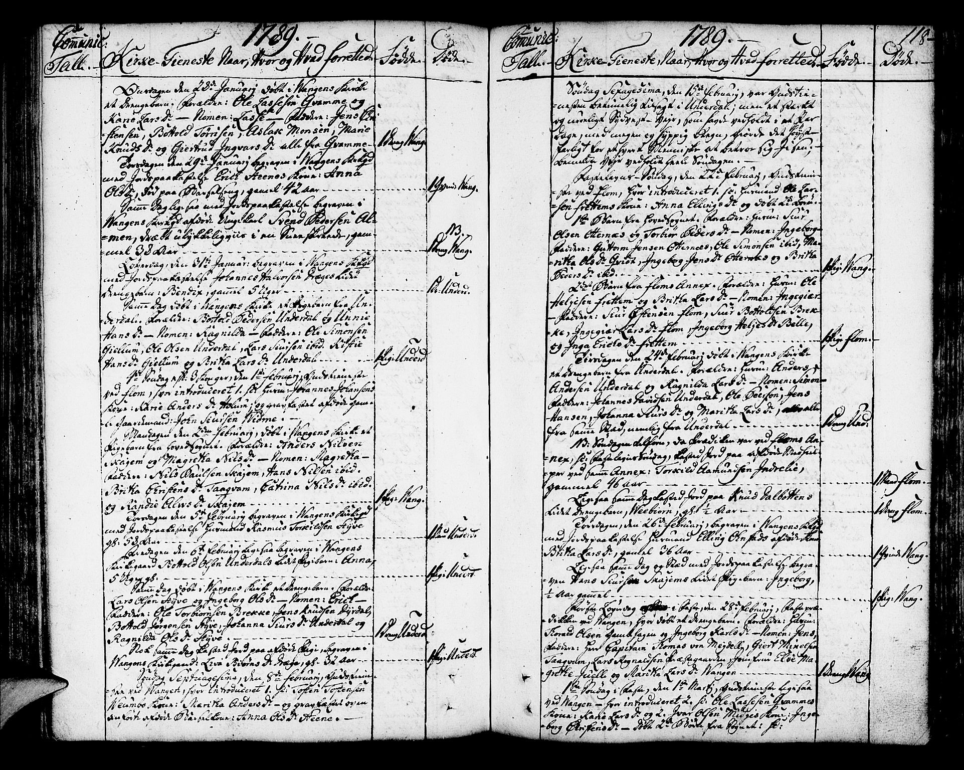 Aurland sokneprestembete, AV/SAB-A-99937/H/Ha/Haa/L0004: Parish register (official) no. A 4, 1756-1801, p. 118