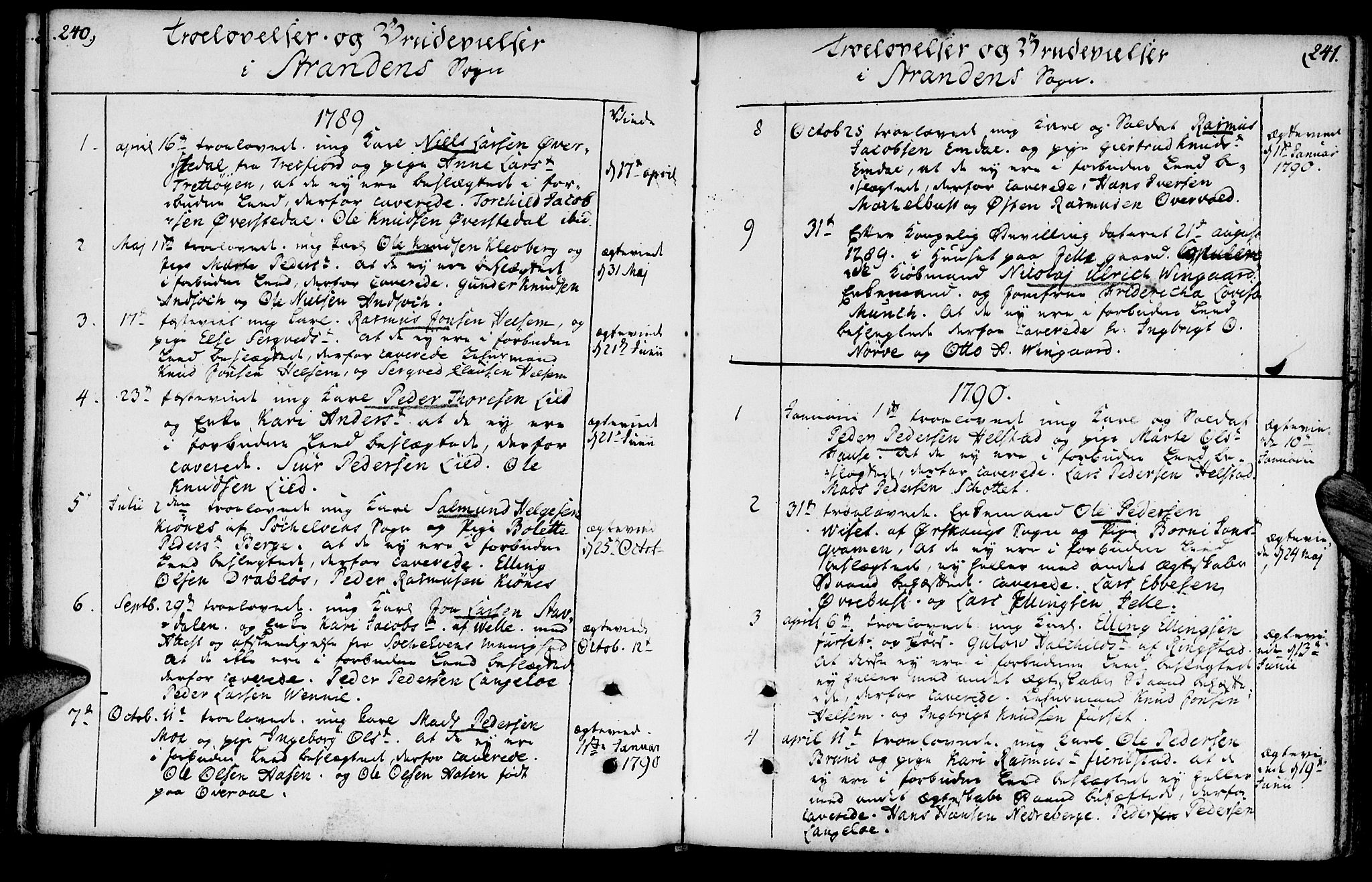 Ministerialprotokoller, klokkerbøker og fødselsregistre - Møre og Romsdal, AV/SAT-A-1454/520/L0271: Parish register (official) no. 520A01, 1759-1801, p. 240-241