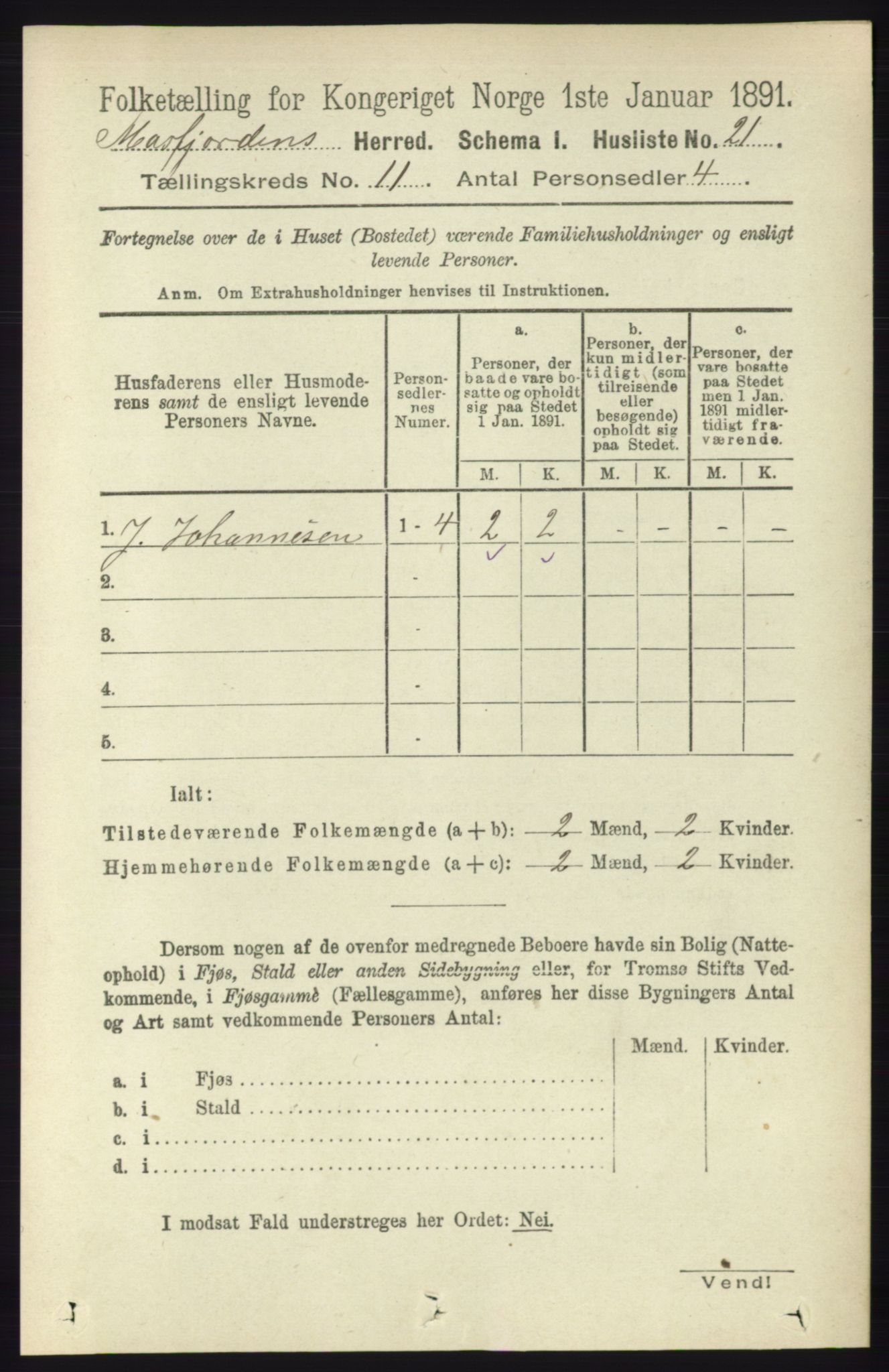 RA, 1891 census for 1266 Masfjorden, 1891, p. 2263