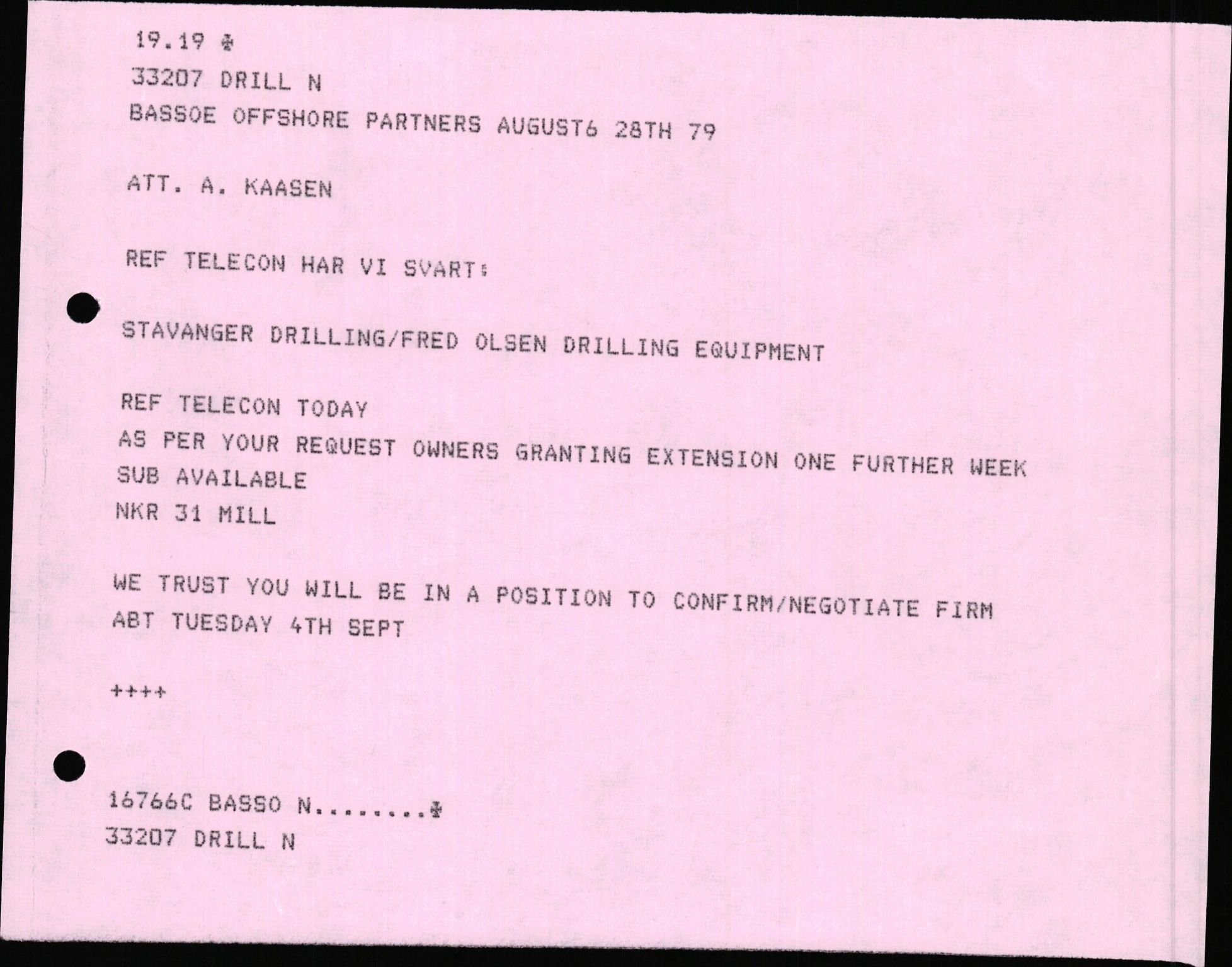 Pa 1503 - Stavanger Drilling AS, SAST/A-101906/2/E/Ec/Eca/L0005: Sak og korrespondanse, 1975-1980