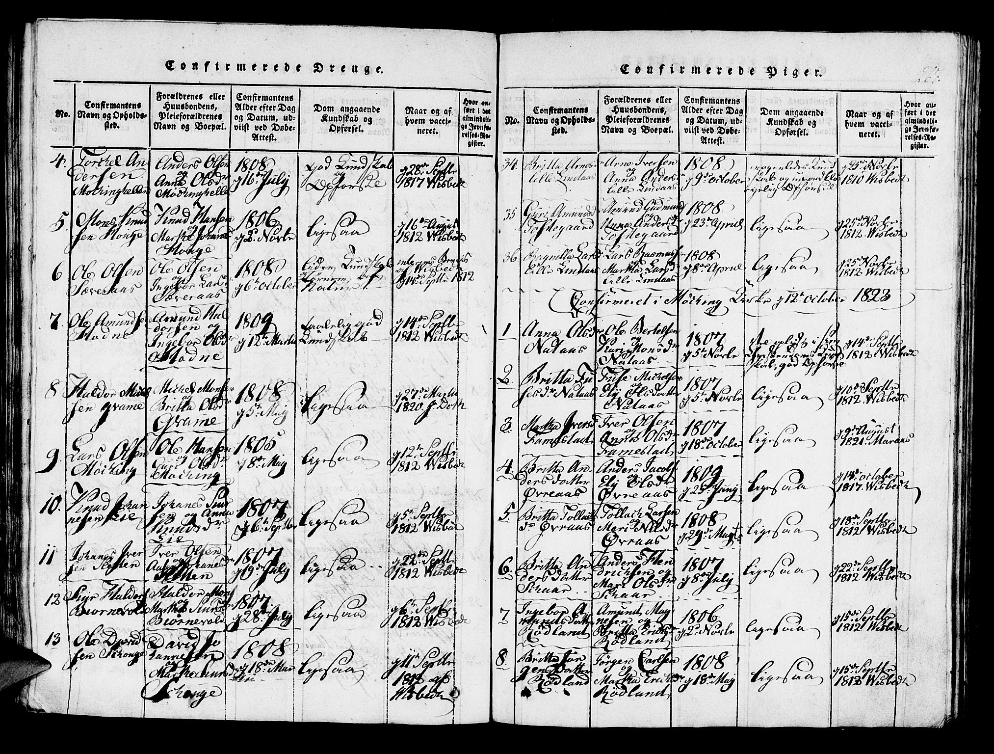 Lindås Sokneprestembete, SAB/A-76701/H/Haa: Parish register (official) no. A 7, 1816-1823, p. 267