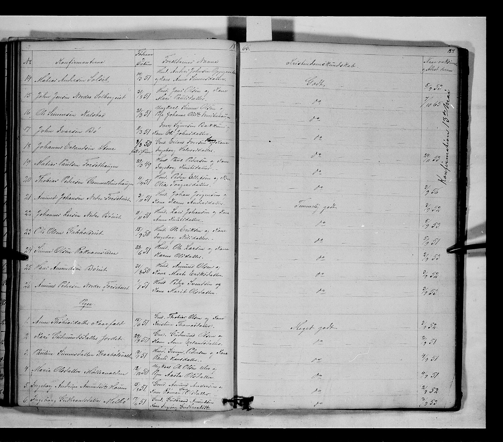 Gausdal prestekontor, SAH/PREST-090/H/Ha/Hab/L0005: Parish register (copy) no. 5, 1846-1867, p. 127