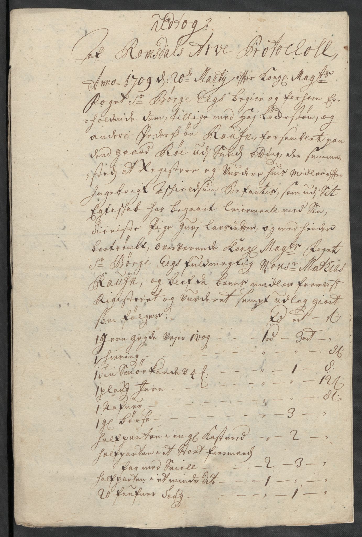 Rentekammeret inntil 1814, Reviderte regnskaper, Fogderegnskap, RA/EA-4092/R55/L3659: Fogderegnskap Romsdal, 1709-1710, p. 146
