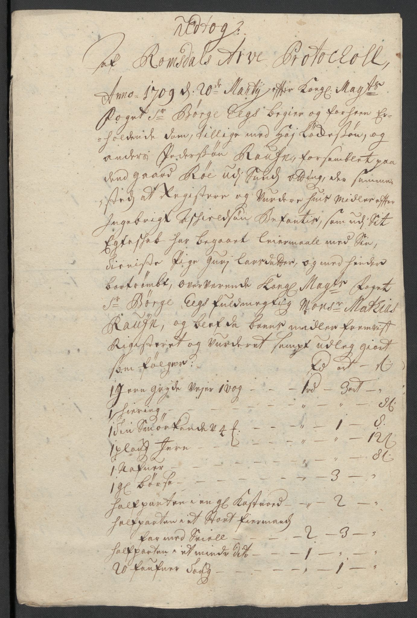 Rentekammeret inntil 1814, Reviderte regnskaper, Fogderegnskap, AV/RA-EA-4092/R55/L3659: Fogderegnskap Romsdal, 1709-1710, p. 146