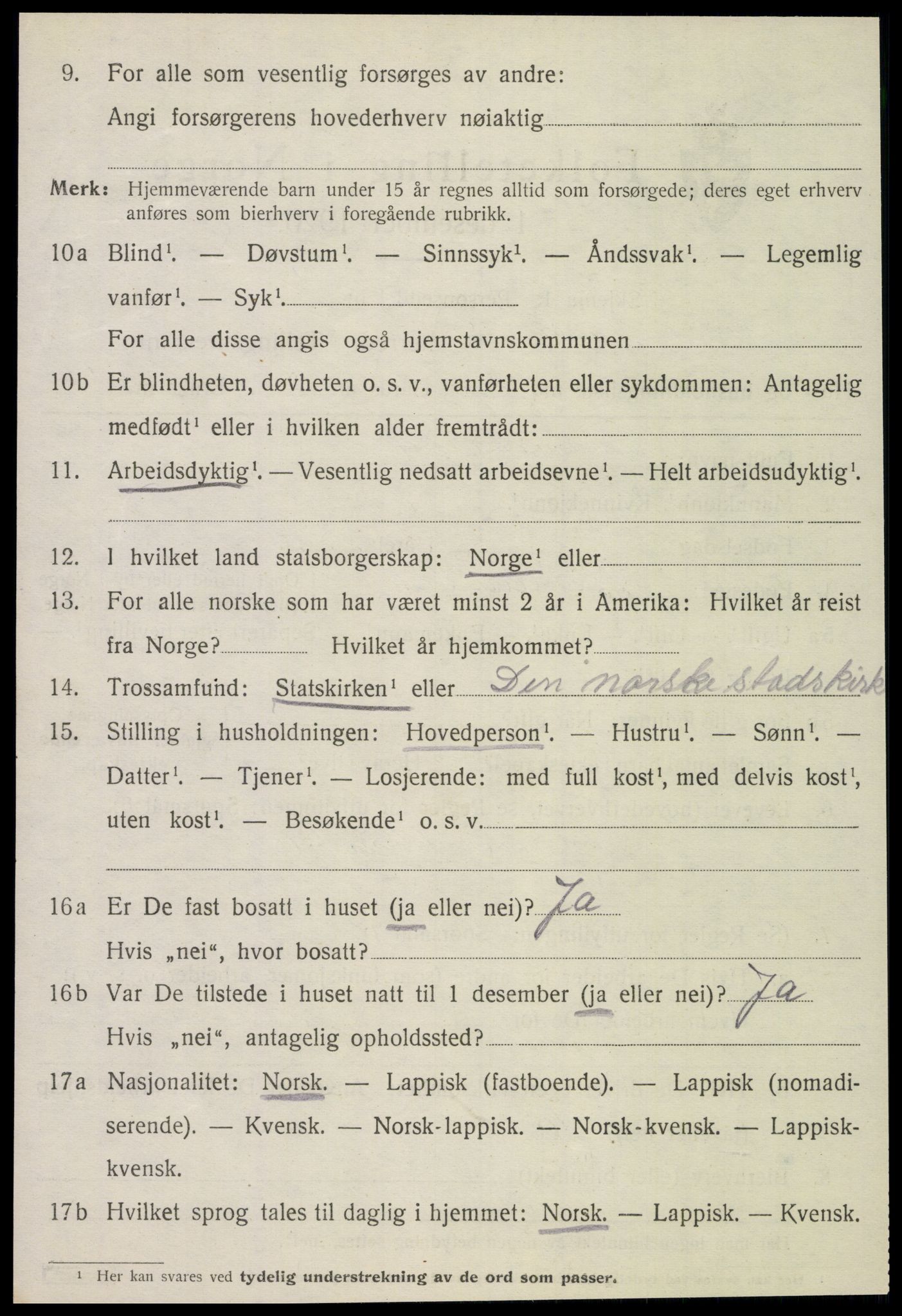 SAT, 1920 census for Høylandet, 1920, p. 2569