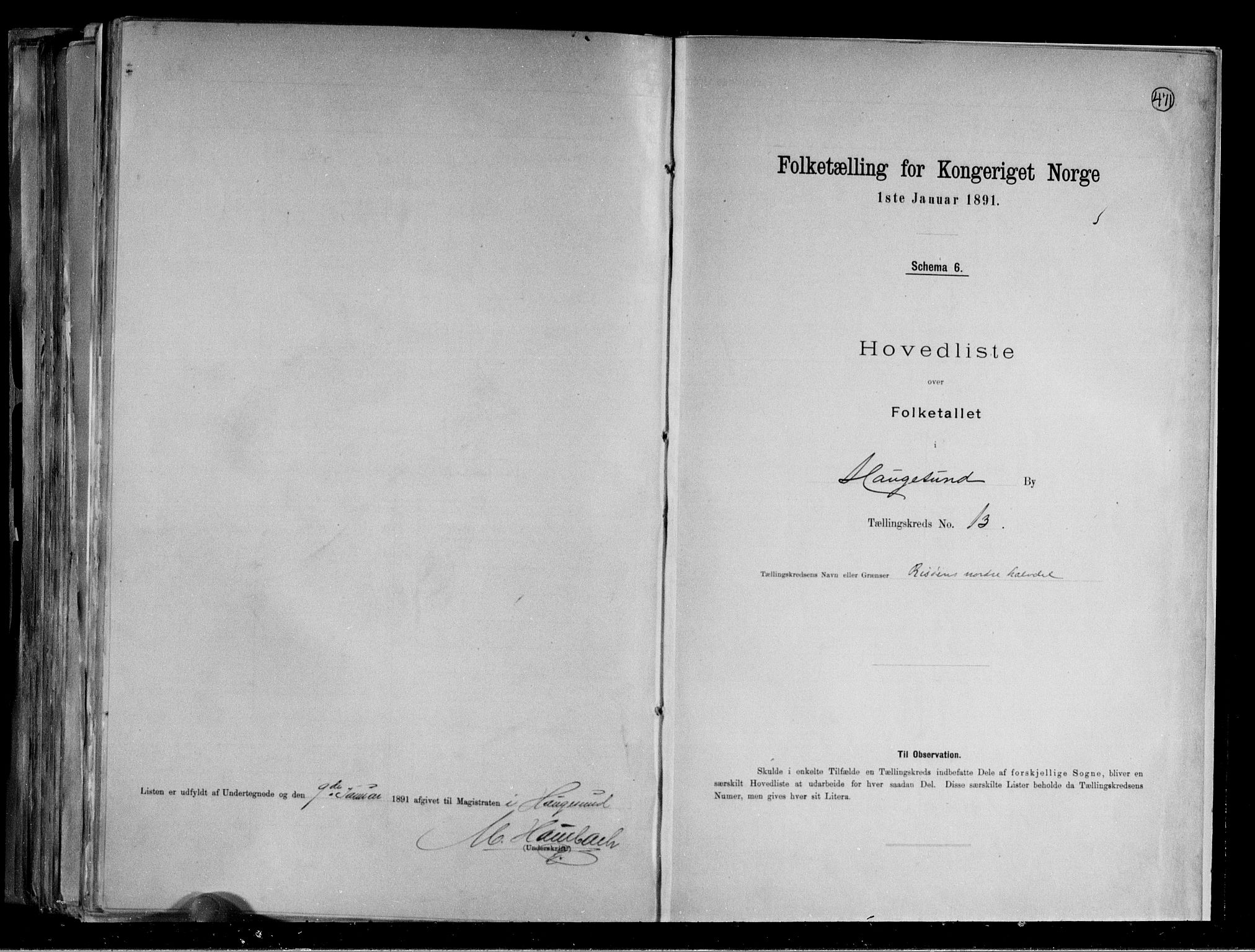 RA, 1891 census for 1106 Haugesund, 1891, p. 28