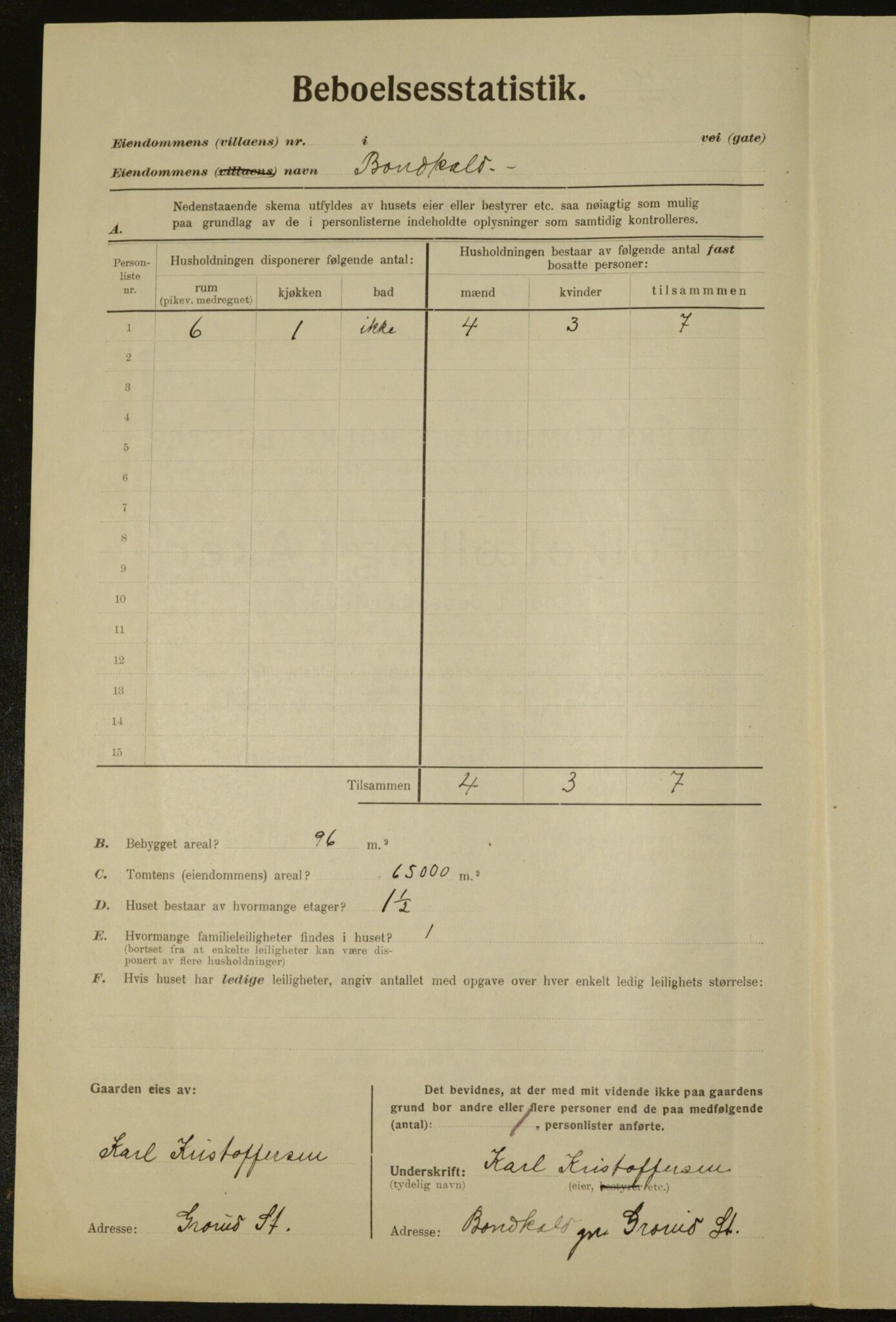 , Municipal Census 1923 for Aker, 1923, p. 33315