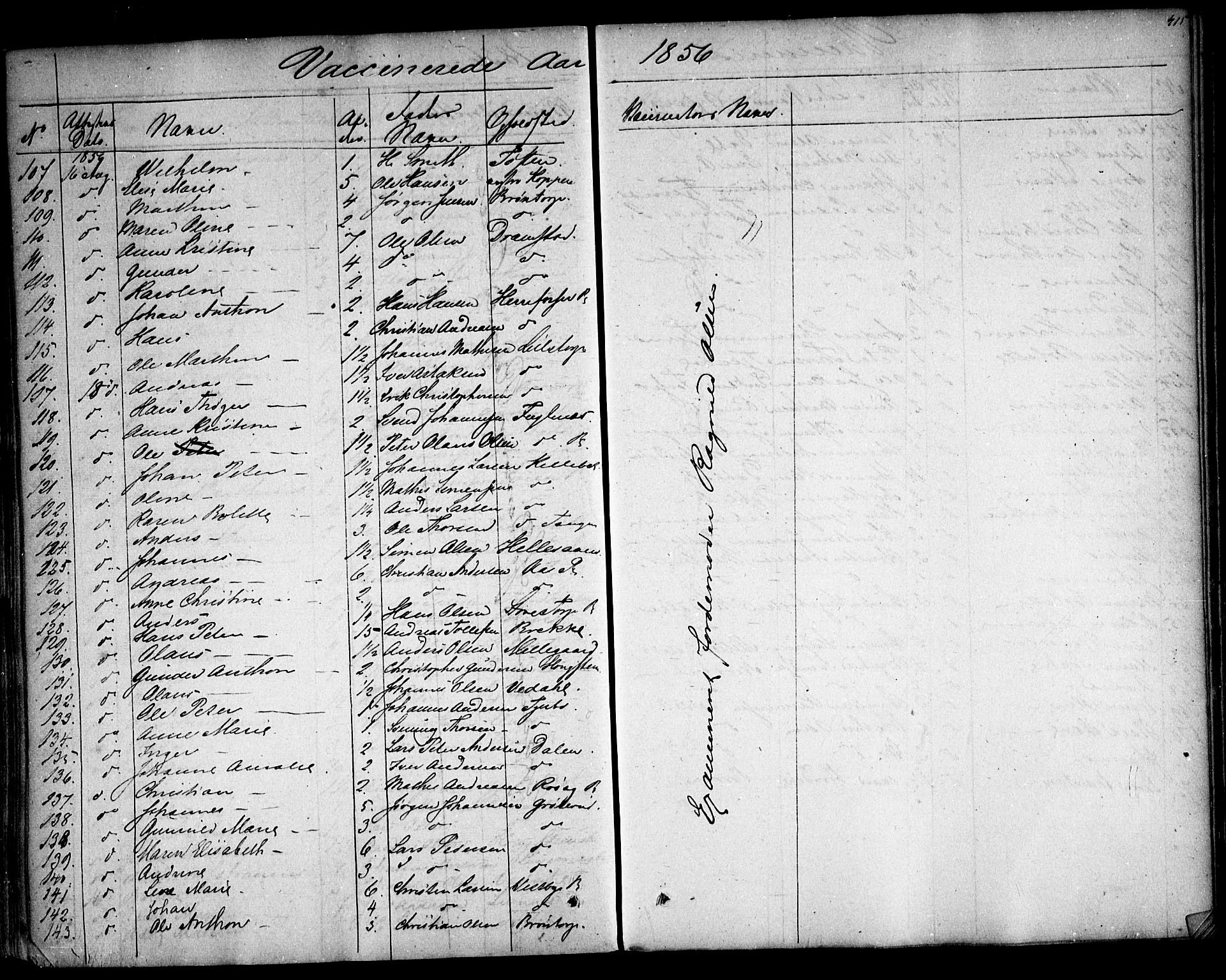 Rakkestad prestekontor Kirkebøker, AV/SAO-A-2008/F/Fa/L0009: Parish register (official) no. I 9, 1850-1856, p. 415