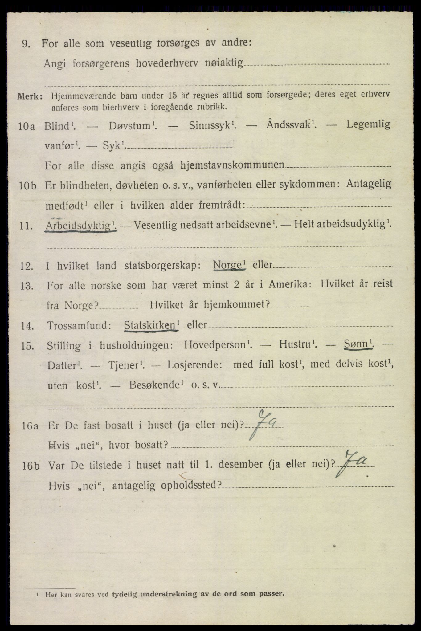 SAK, 1920 census for Valle, 1920, p. 1986
