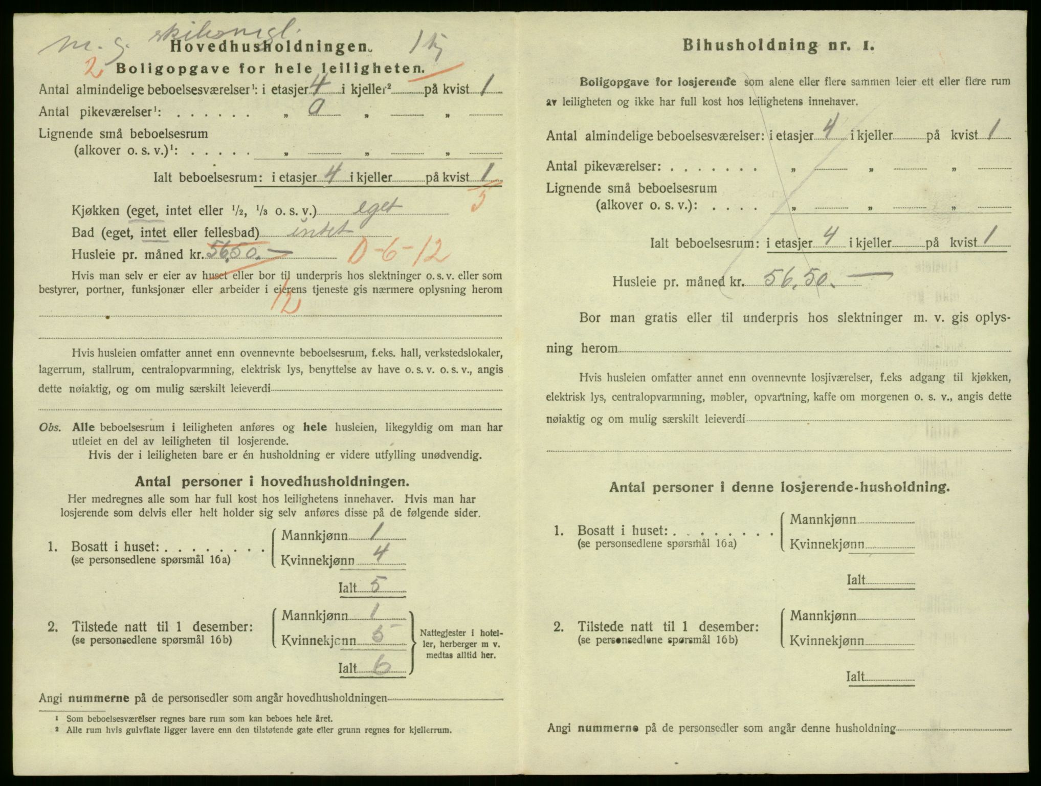 SAB, 1920 census for Bergen, 1920, p. 23374