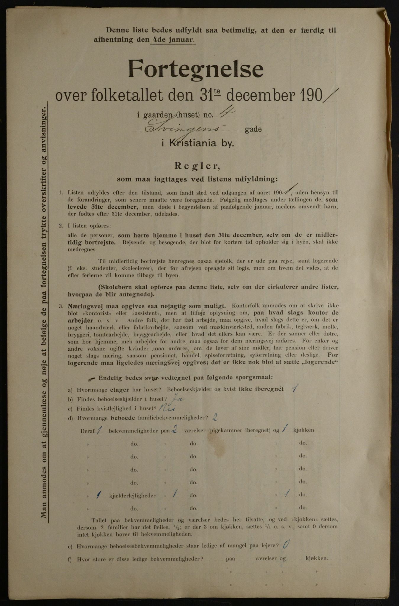 OBA, Municipal Census 1901 for Kristiania, 1901, p. 16314