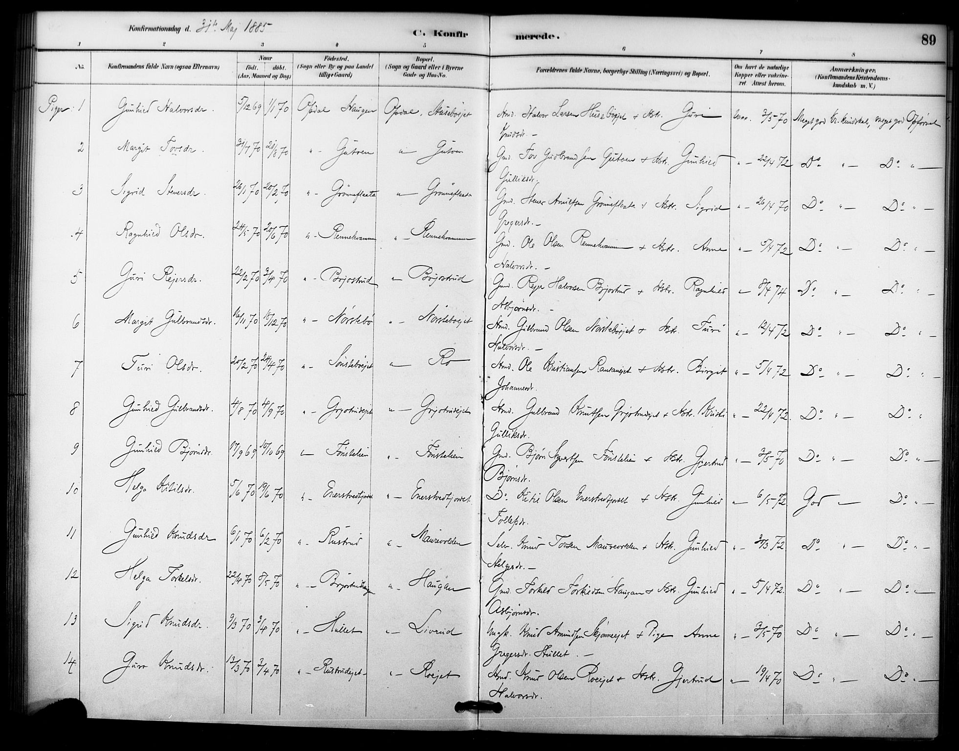 Nore kirkebøker, AV/SAKO-A-238/F/Fc/L0004: Parish register (official) no. III 4, 1885-1898, p. 89