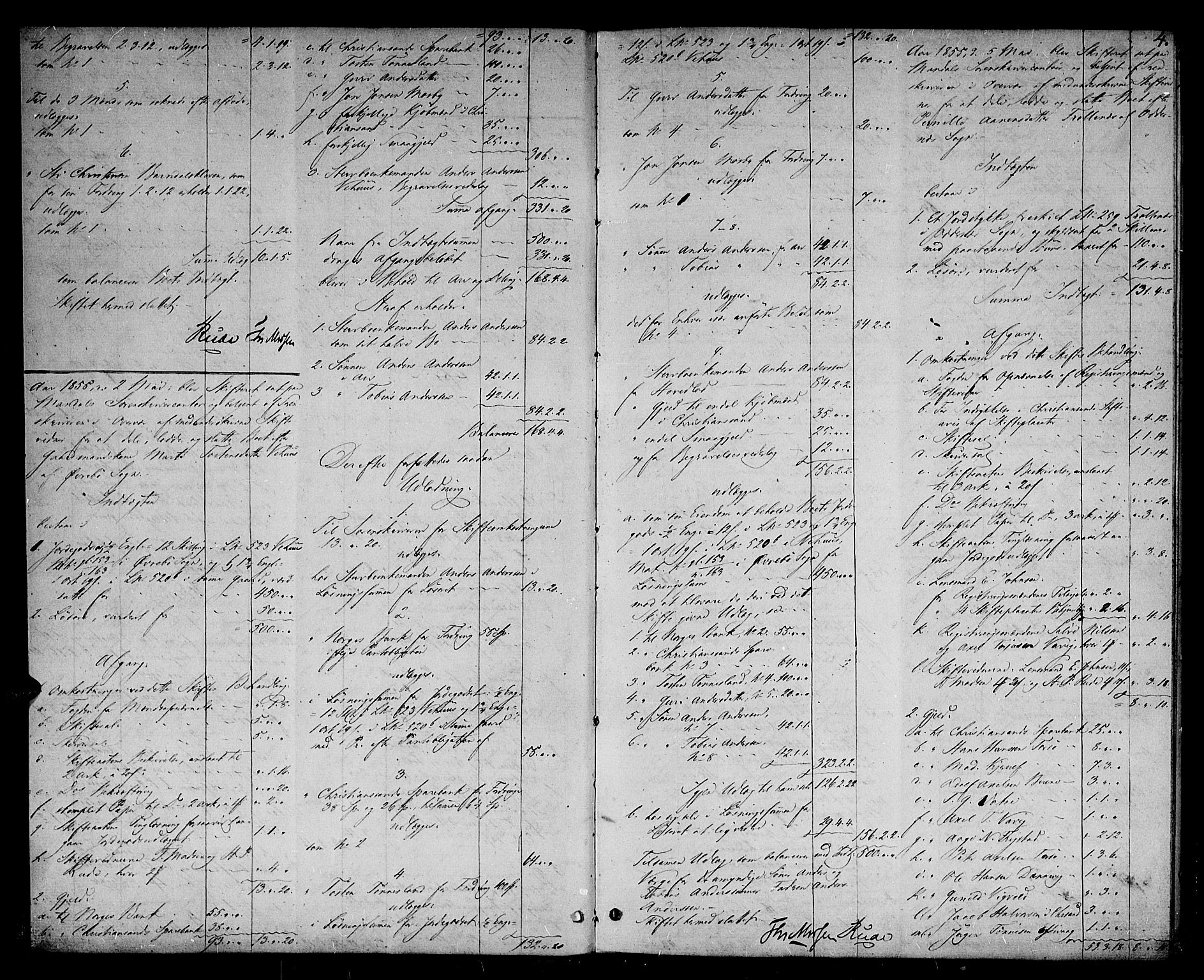 Torridal sorenskriveri, AV/SAK-1221-0012/H/Hc/L0032: Skifteutlodningsprotokoll nr. 1, 1855-1867, p. 3b-4a