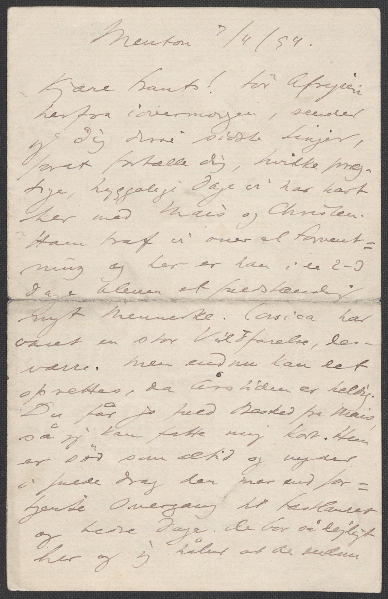 Beyer, Frants, AV/RA-PA-0132/F/L0001: Brev fra Edvard Grieg til Frantz Beyer og "En del optegnelser som kan tjene til kommentar til brevene" av Marie Beyer, 1872-1907, p. 423