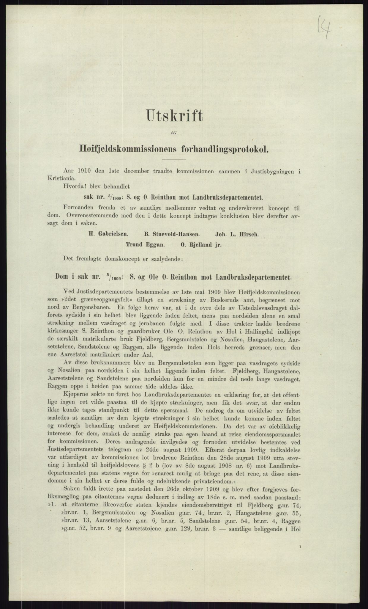 Høyfjellskommisjonen, AV/RA-S-1546/X/Xa/L0001: Nr. 1-33, 1909-1953, p. 879