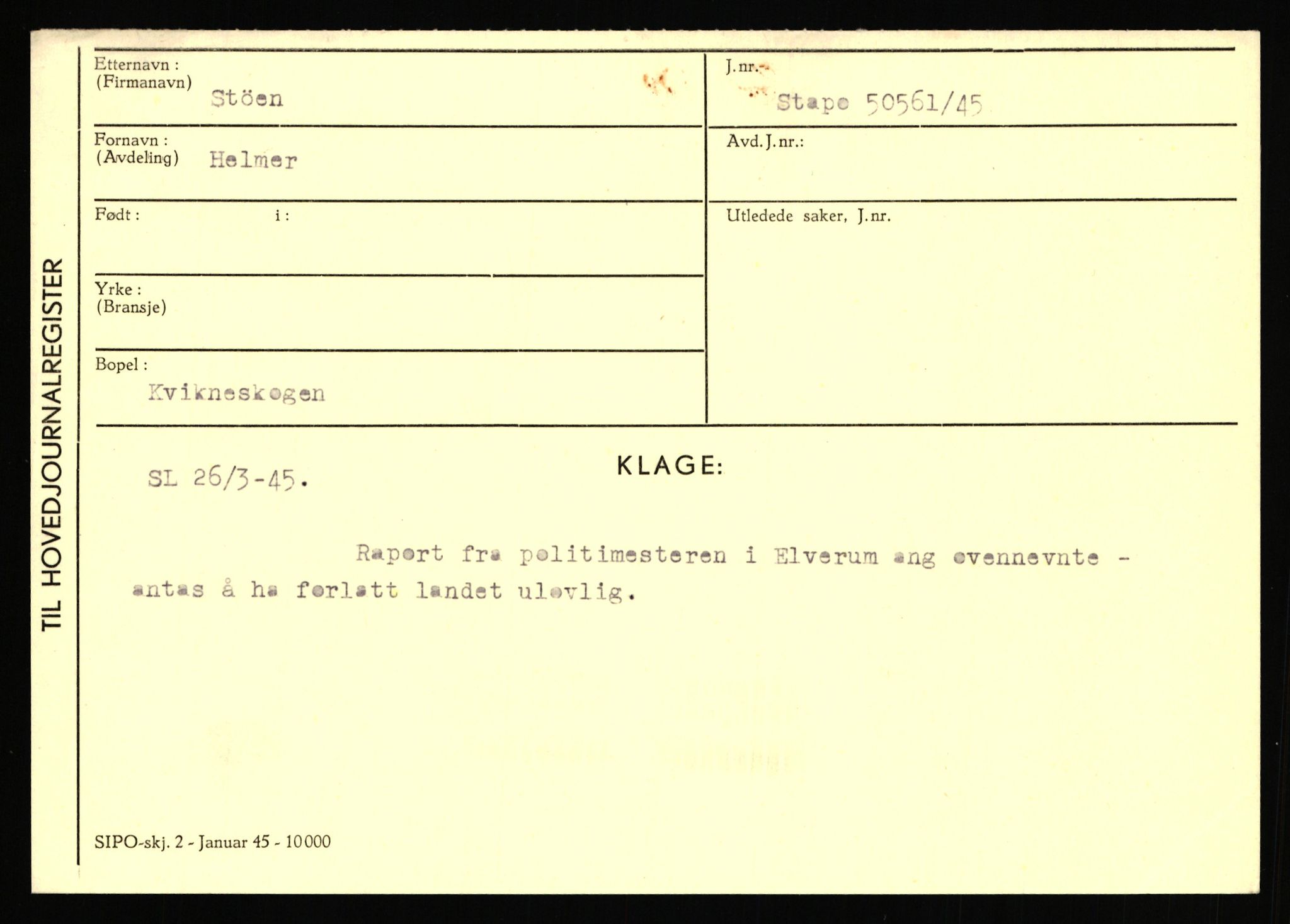 Statspolitiet - Hovedkontoret / Osloavdelingen, AV/RA-S-1329/C/Ca/L0014: Seterlien - Svartås, 1943-1945, p. 4567