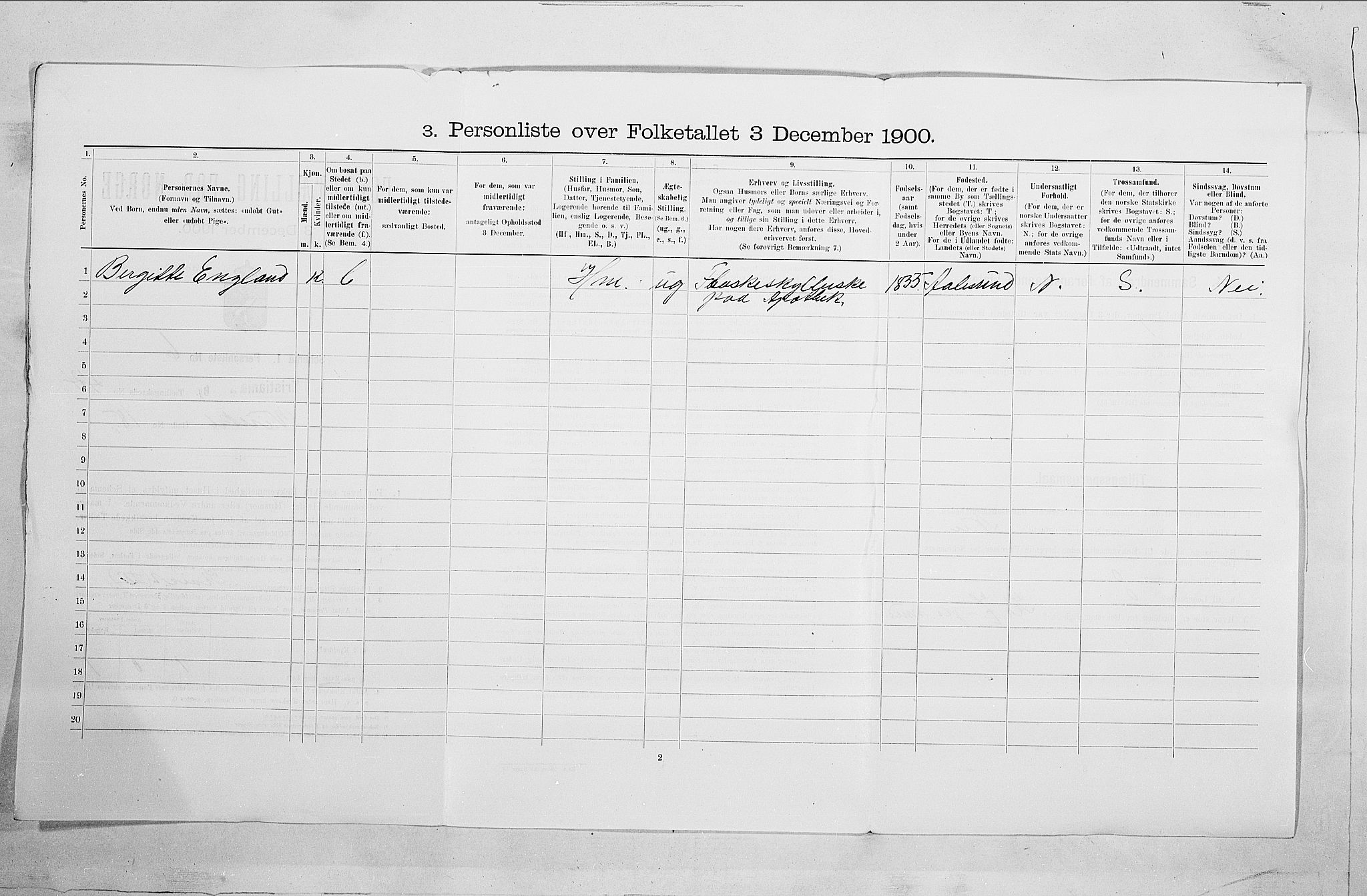 SAO, 1900 census for Kristiania, 1900, p. 113596