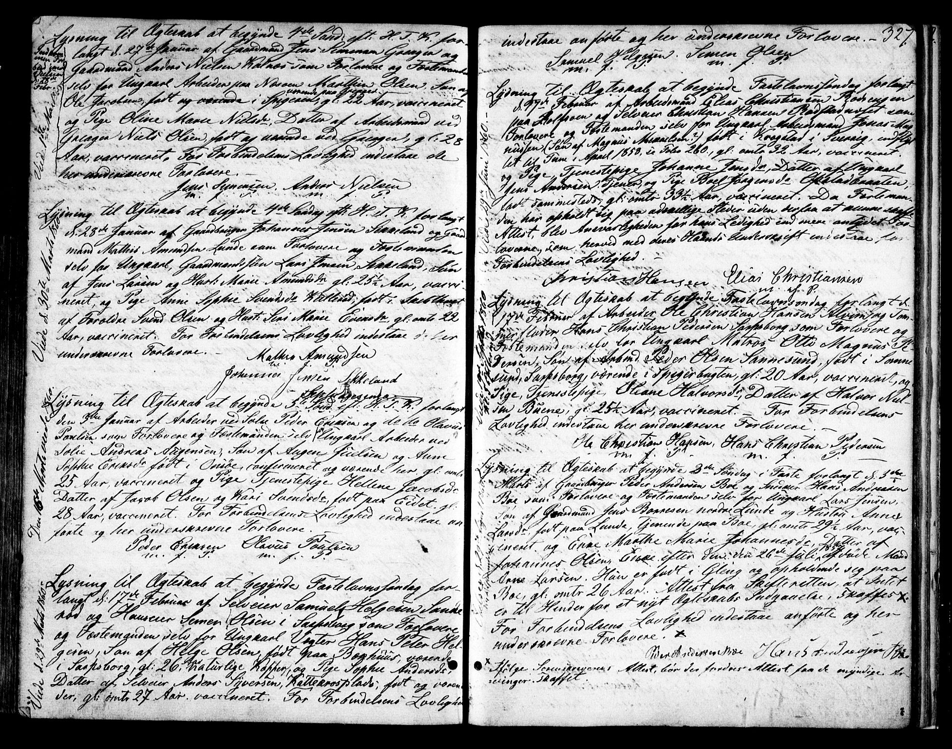 Tune prestekontor Kirkebøker, AV/SAO-A-2007/F/Fa/L0013: Parish register (official) no. 13, 1859-1863, p. 327