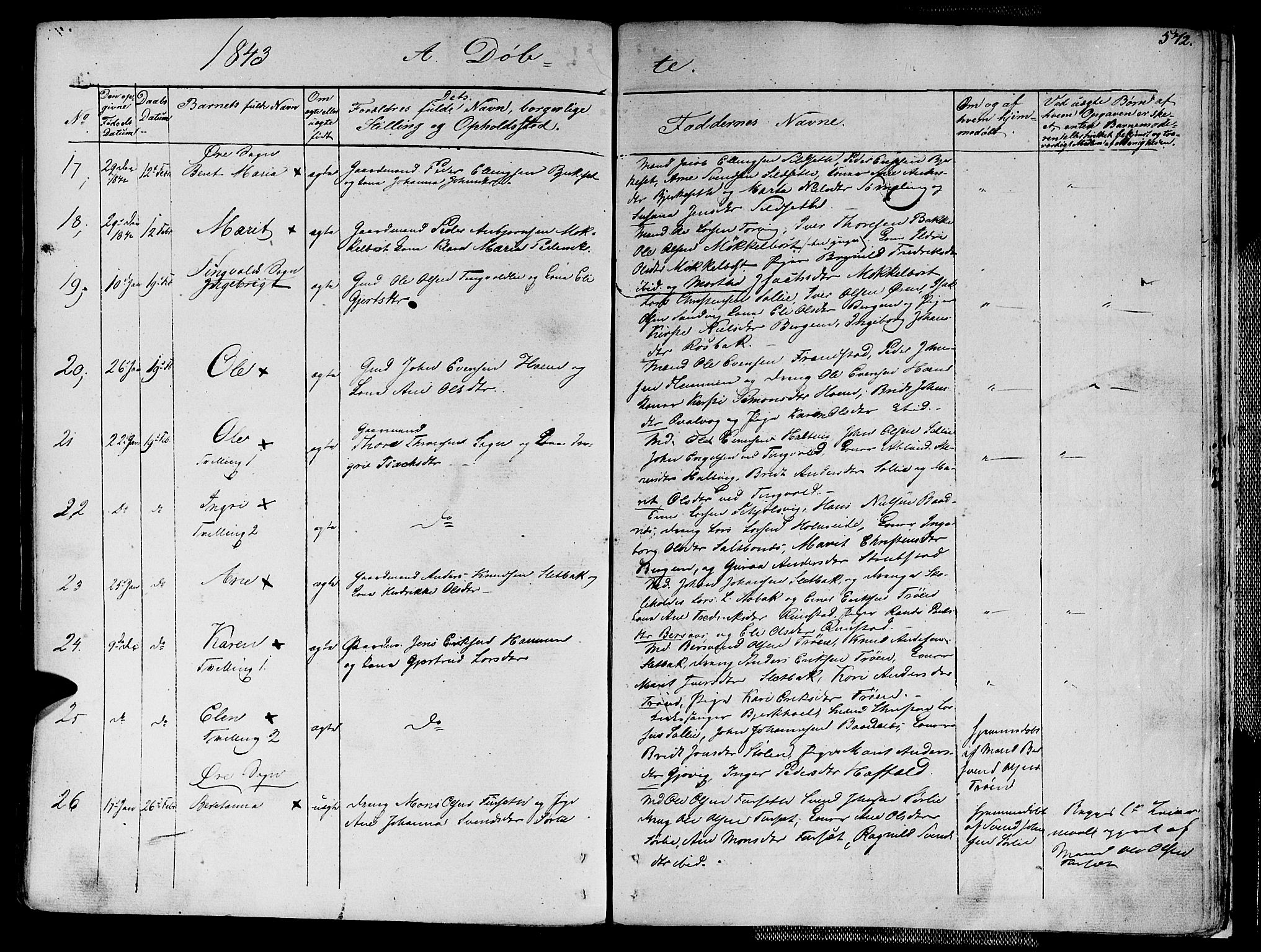 Ministerialprotokoller, klokkerbøker og fødselsregistre - Møre og Romsdal, AV/SAT-A-1454/586/L0983: Parish register (official) no. 586A09, 1829-1843, p. 572