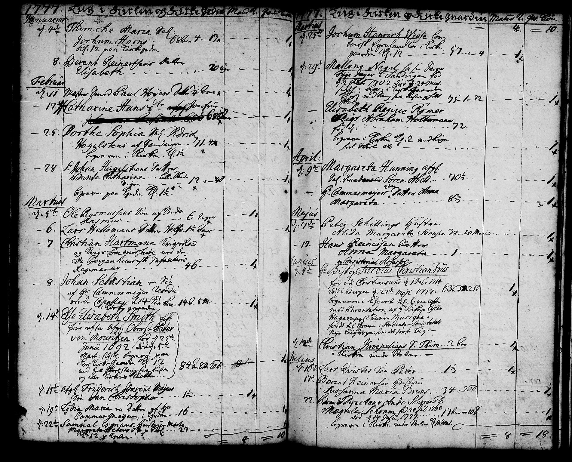 Korskirken sokneprestembete, AV/SAB-A-76101/H/Haa/L0011: Parish register (official) no. A 11, 1731-1785, p. 140