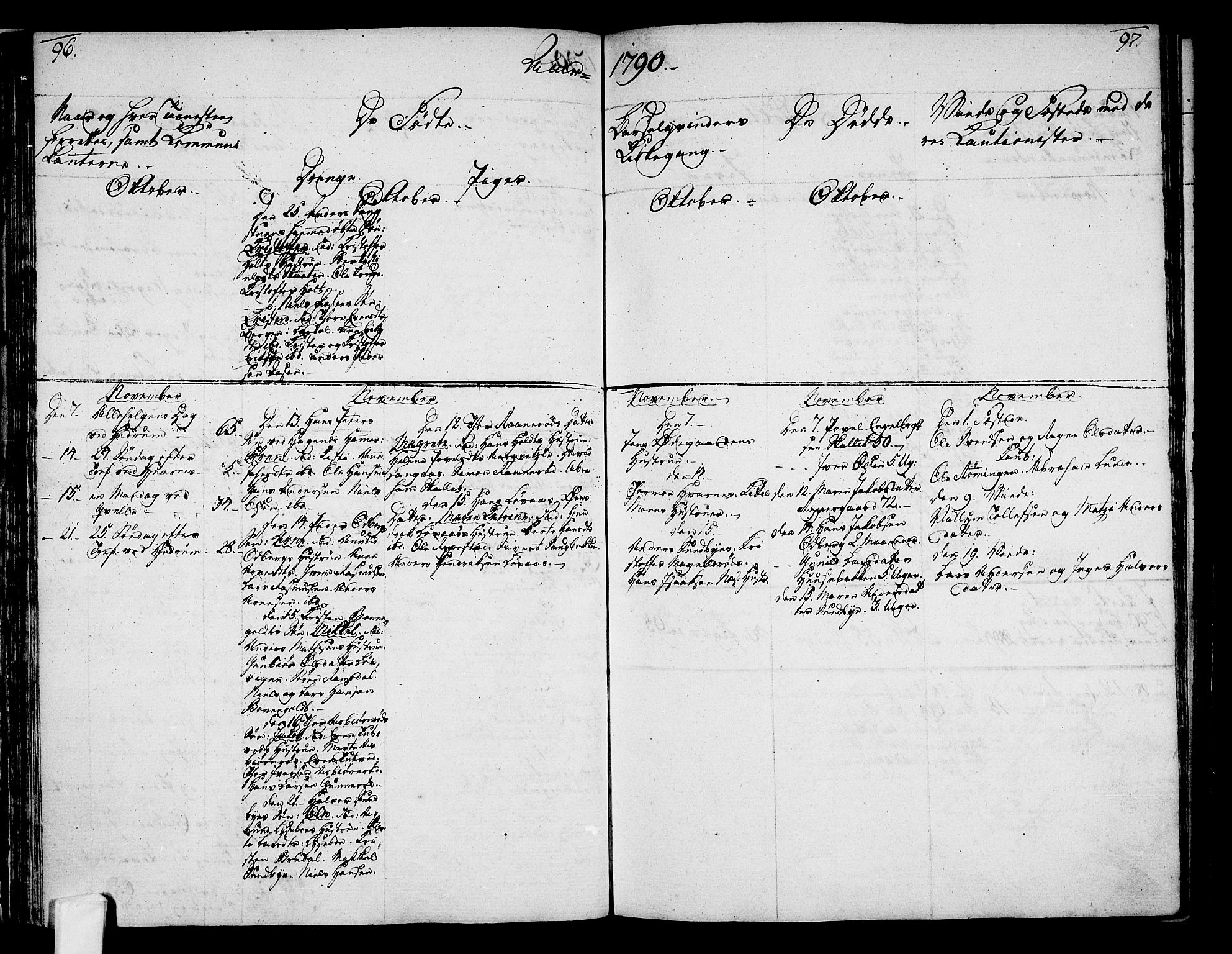 Hedrum kirkebøker, AV/SAKO-A-344/F/Fa/L0002: Parish register (official) no. I 2, 1785-1807, p. 96-97