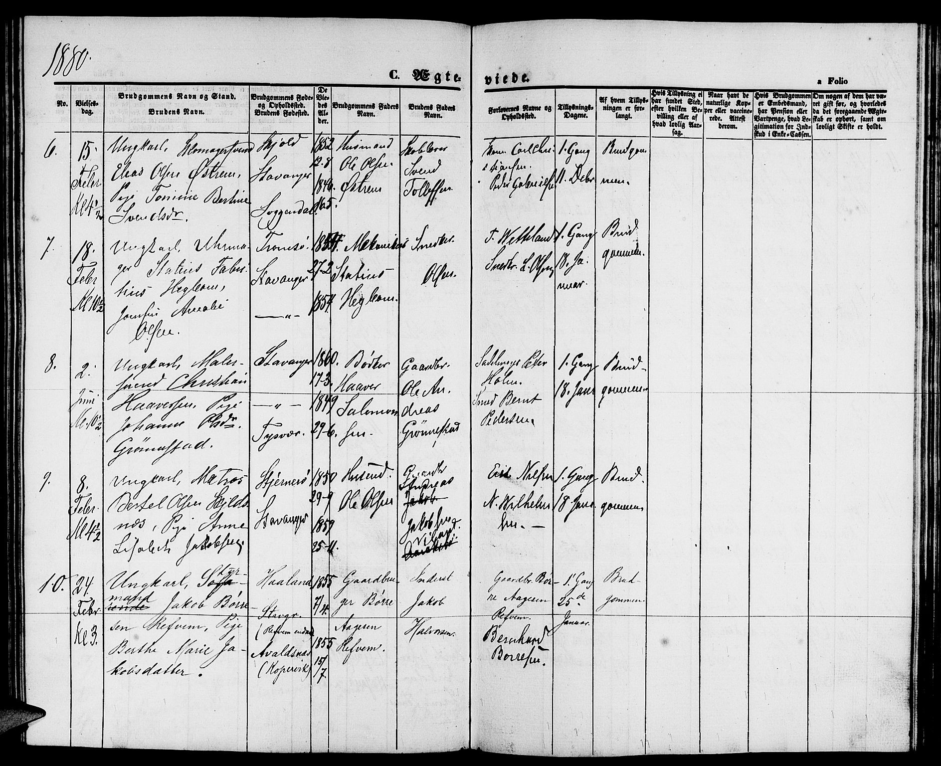 St. Petri sokneprestkontor, AV/SAST-A-101813/001/30/30BB/L0003: Parish register (copy) no. B 3, 1873-1885