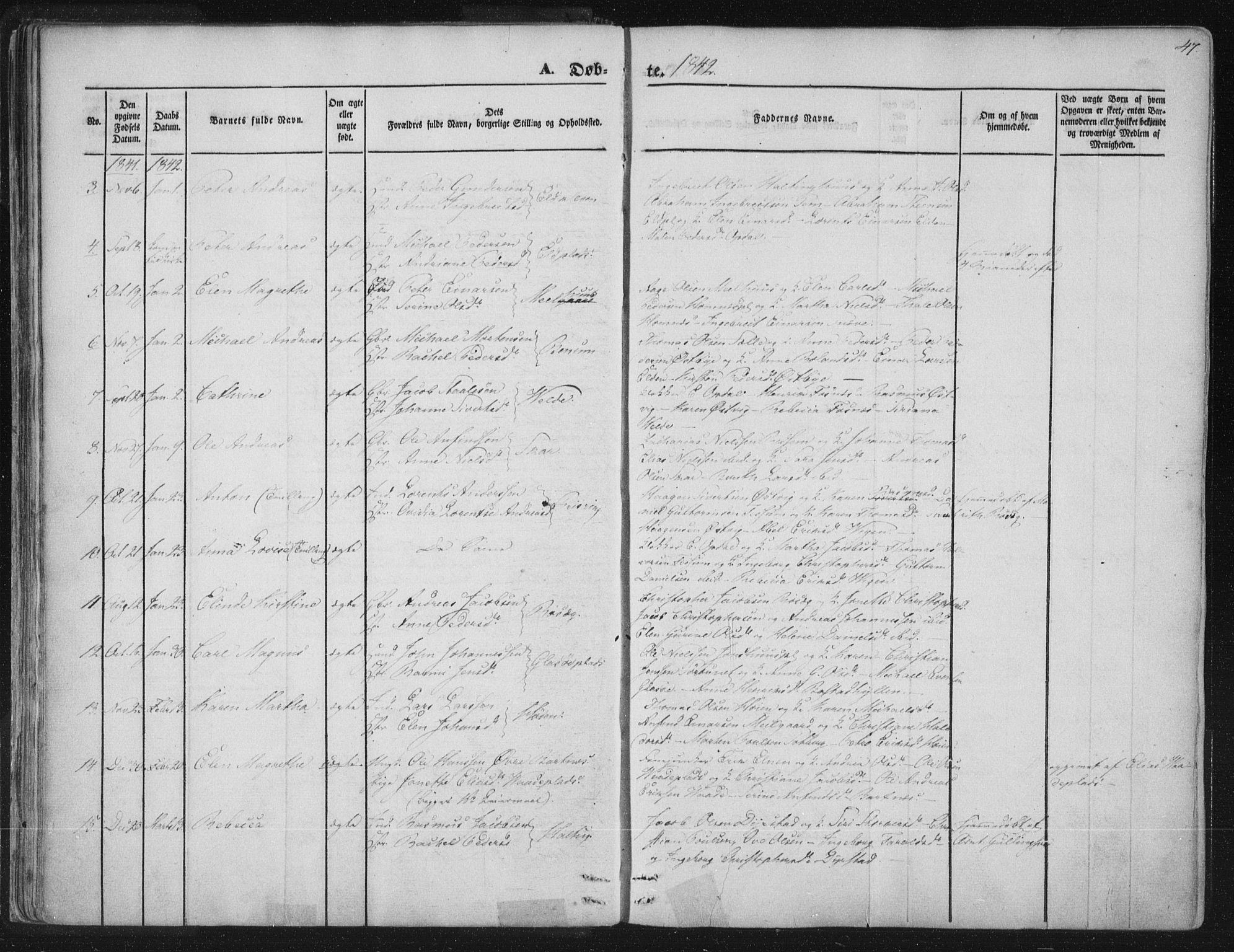 Ministerialprotokoller, klokkerbøker og fødselsregistre - Nord-Trøndelag, SAT/A-1458/741/L0392: Parish register (official) no. 741A06, 1836-1848, p. 47
