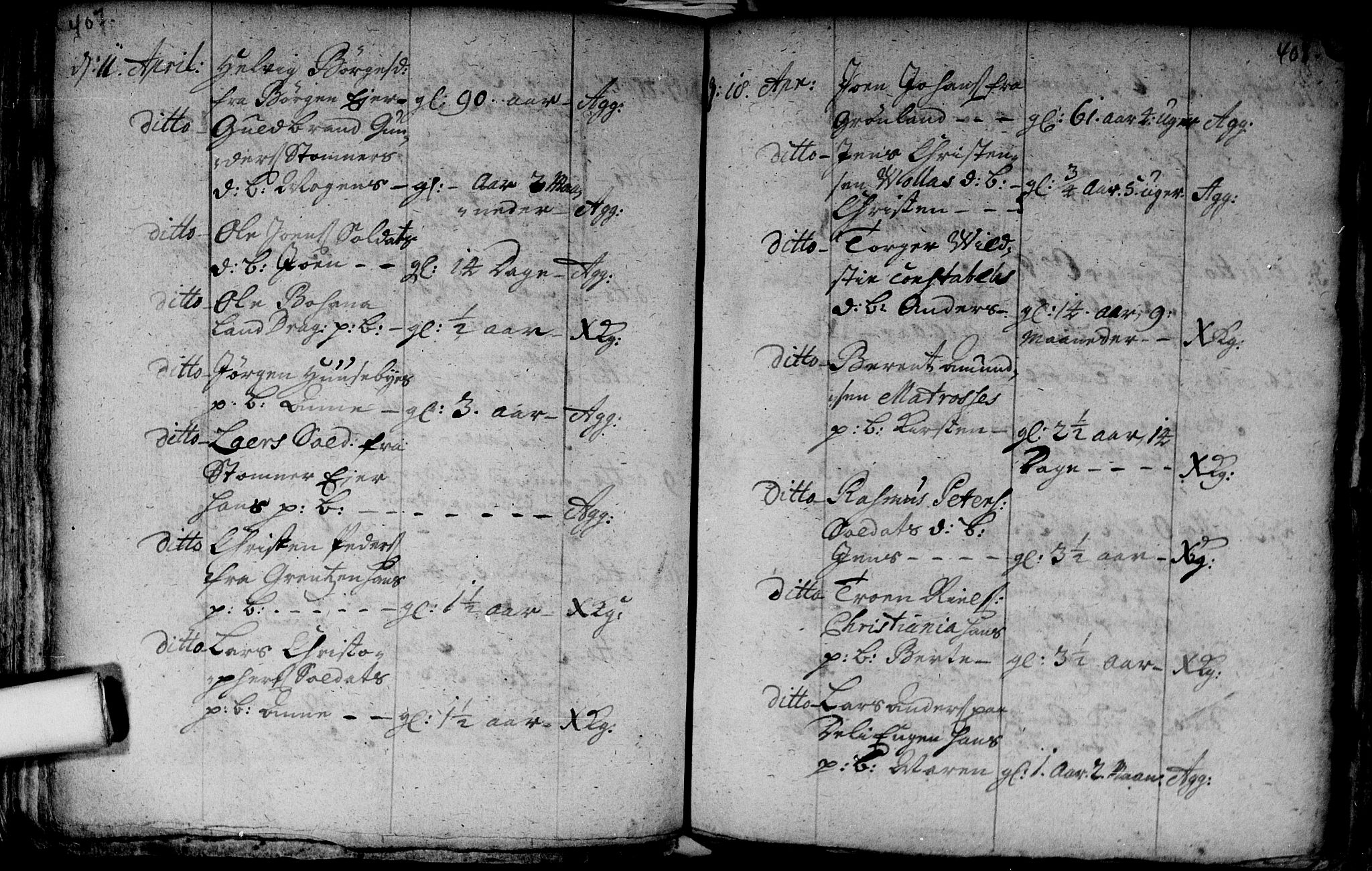 Aker prestekontor kirkebøker, AV/SAO-A-10861/F/L0002: Parish register (official) no. 2, 1714-1720, p. 407-408