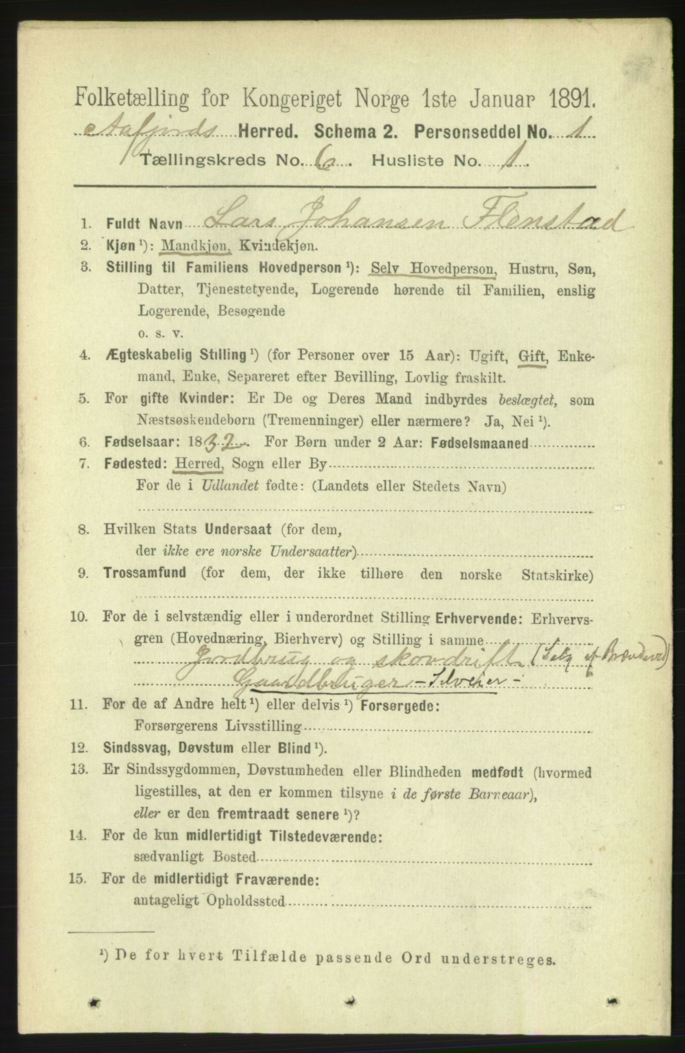 RA, 1891 census for 1630 Åfjord, 1891, p. 1475