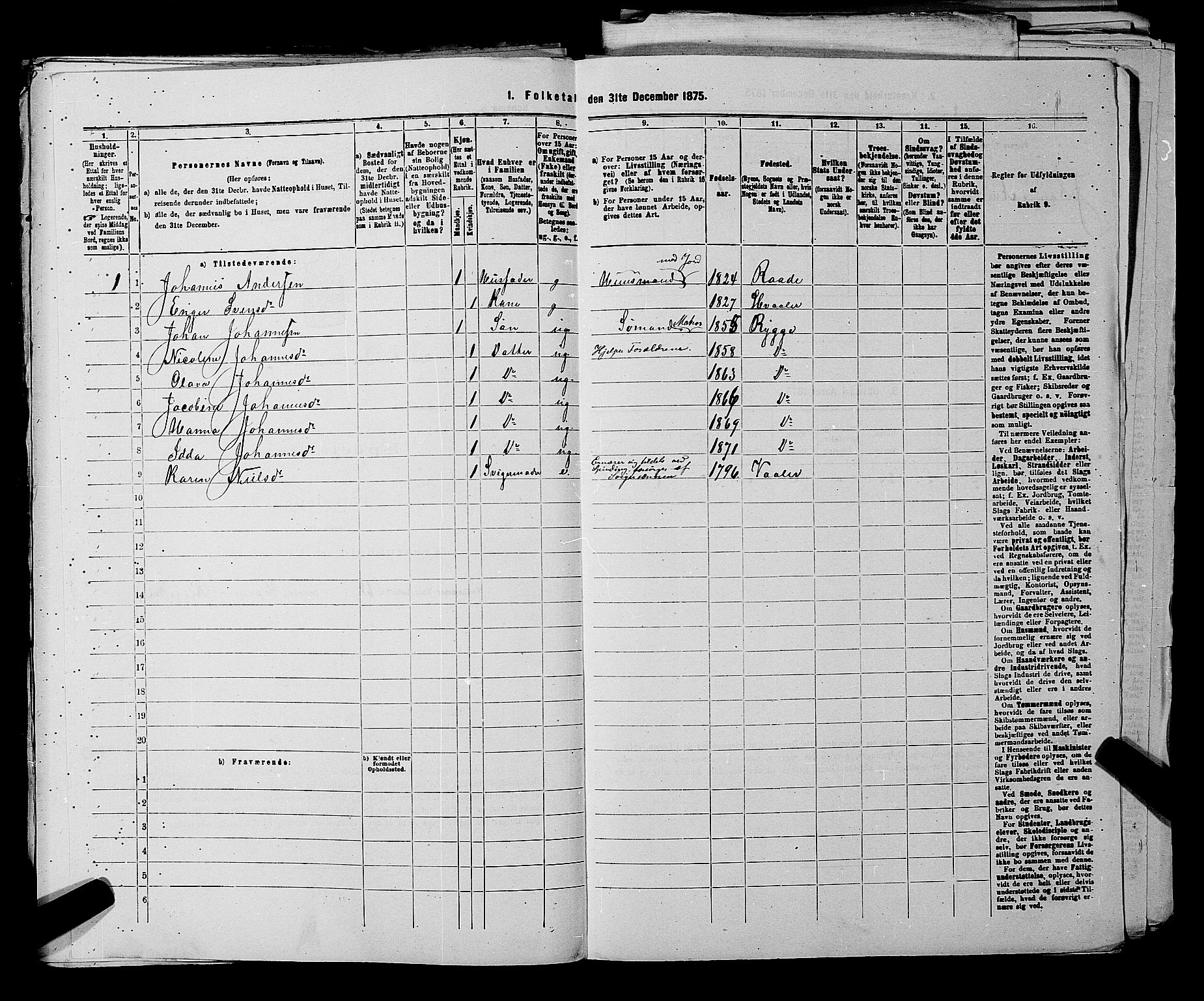 RA, 1875 census for 0136P Rygge, 1875, p. 456