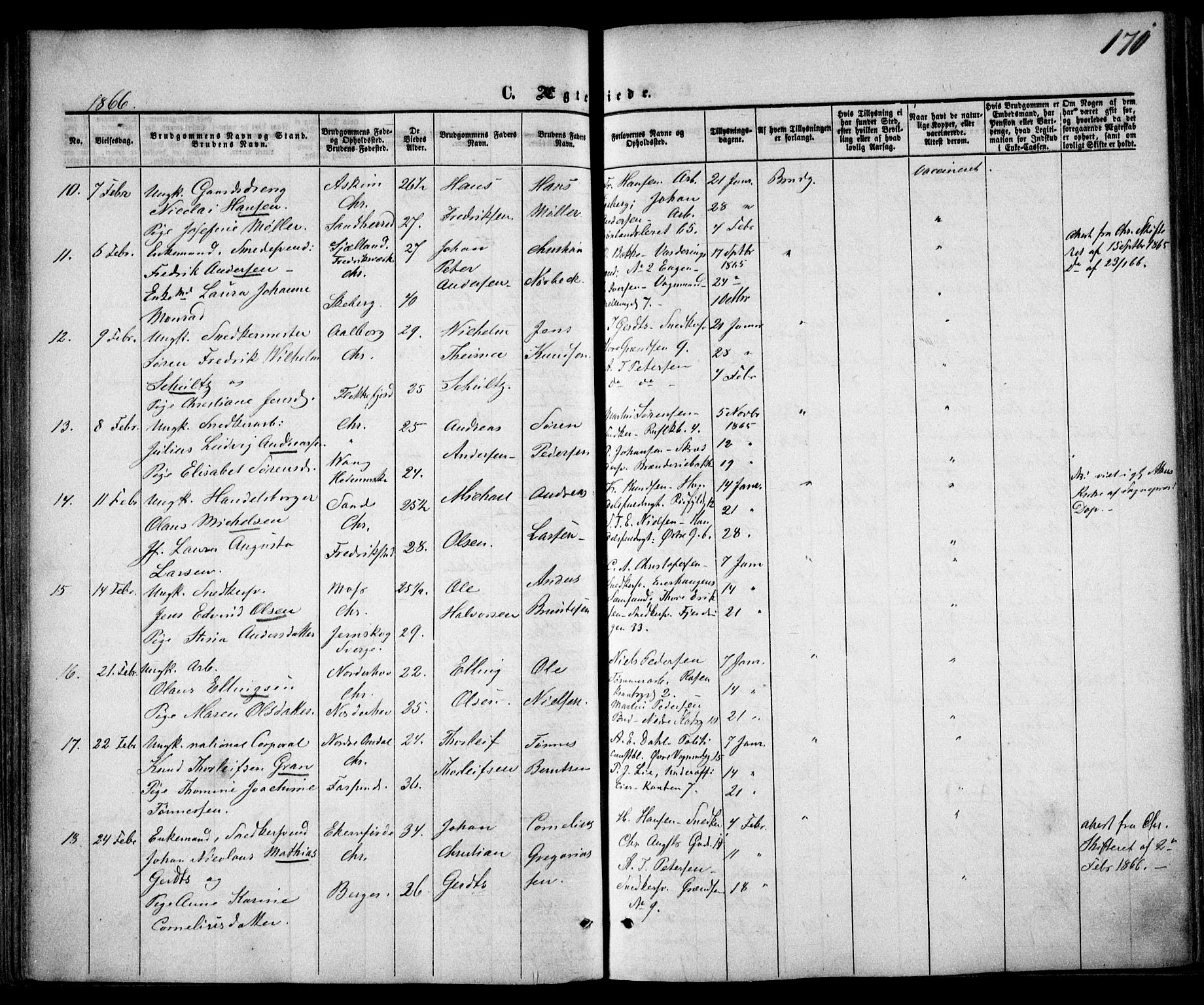 Trefoldighet prestekontor Kirkebøker, SAO/A-10882/F/Fc/L0001: Parish register (official) no. III 1, 1858-1874, p. 171