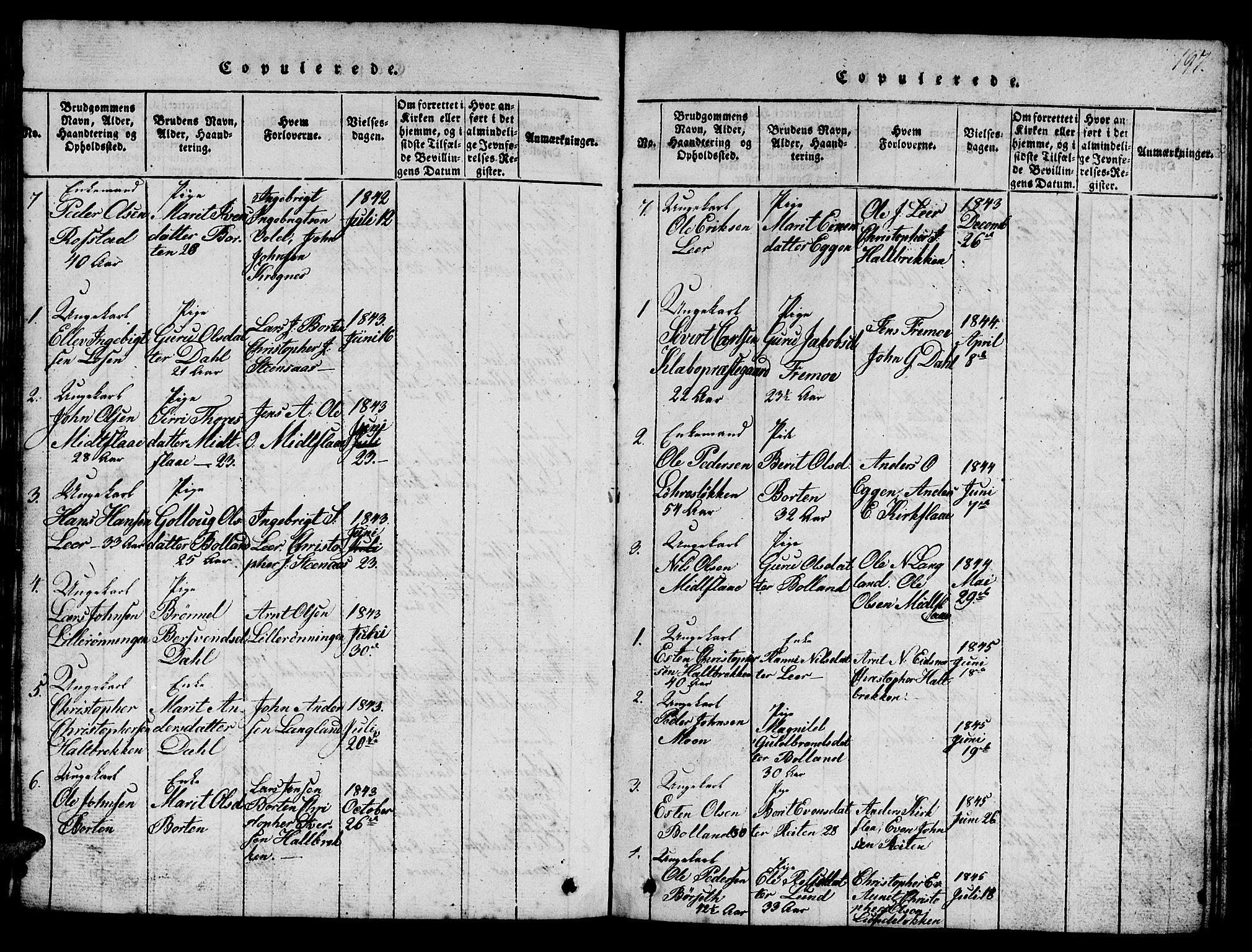 Ministerialprotokoller, klokkerbøker og fødselsregistre - Sør-Trøndelag, SAT/A-1456/693/L1121: Parish register (copy) no. 693C02, 1816-1869, p. 197