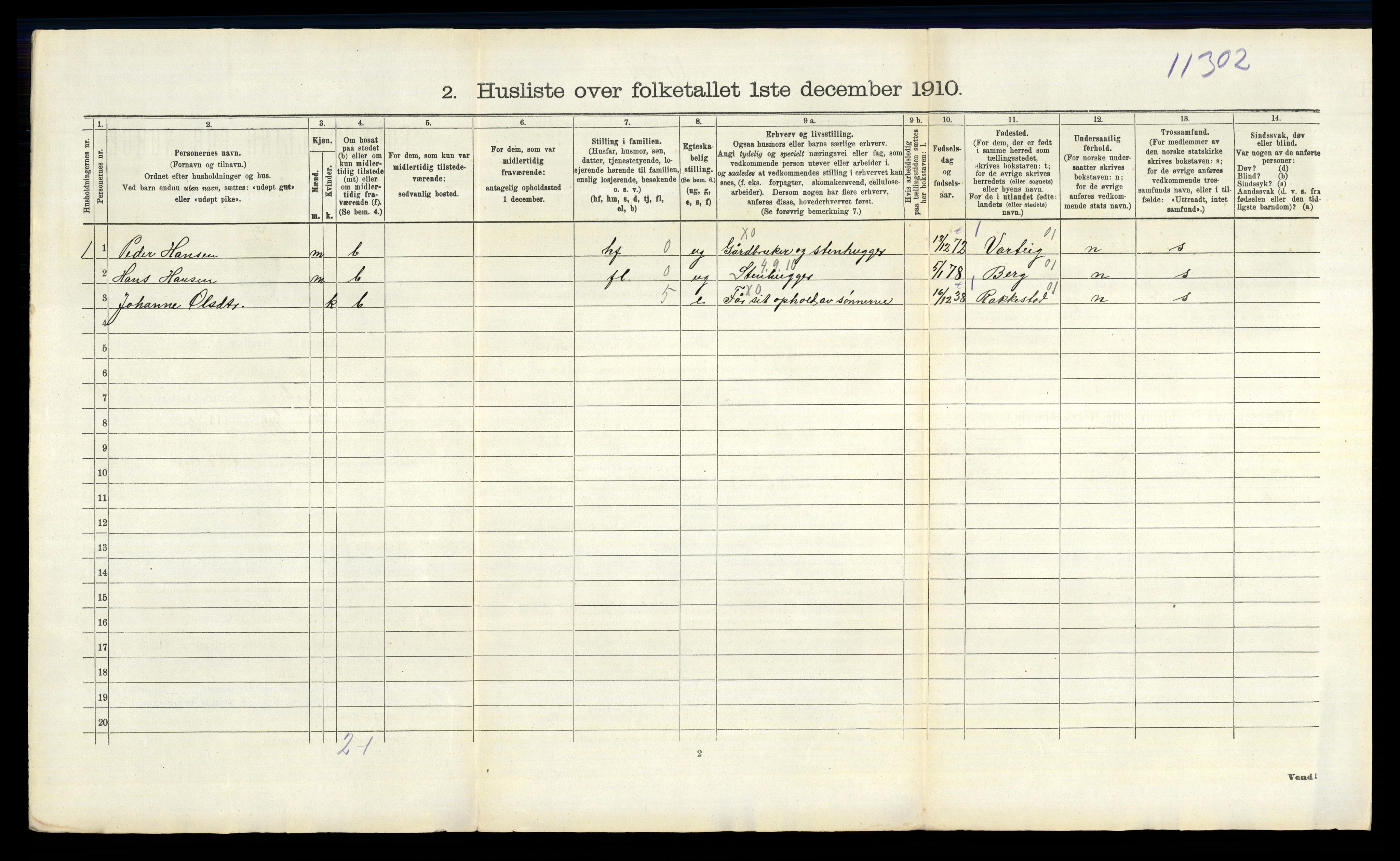 RA, 1910 census for Skjeberg, 1910, p. 1817