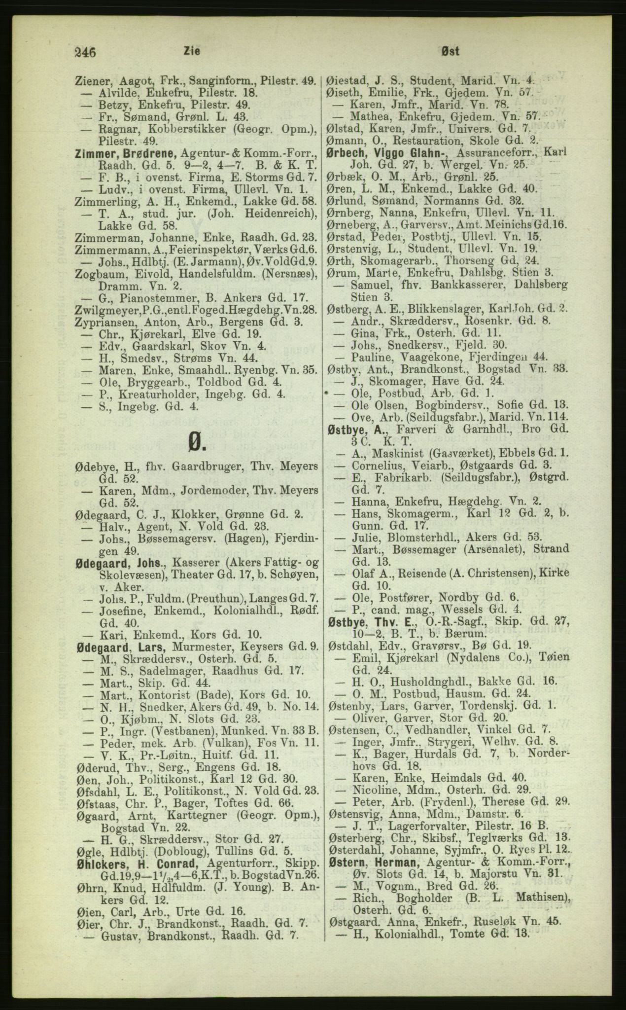 Kristiania/Oslo adressebok, PUBL/-, 1883, p. 246