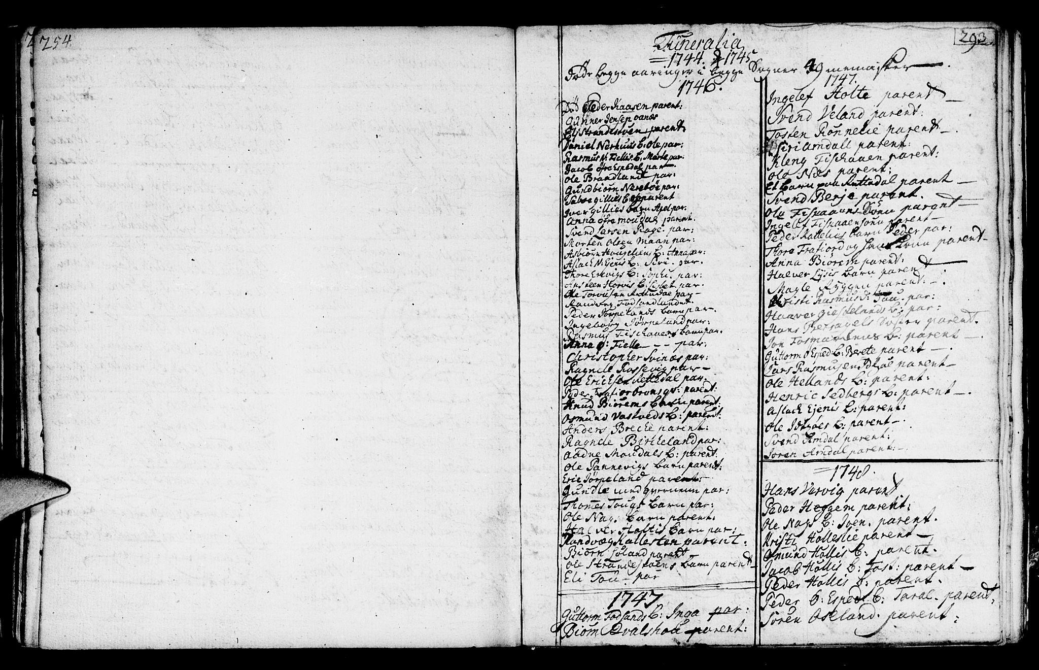Strand sokneprestkontor, SAST/A-101828/H/Ha/Haa/L0002: Parish register (official) no. A 2, 1744-1768, p. 293